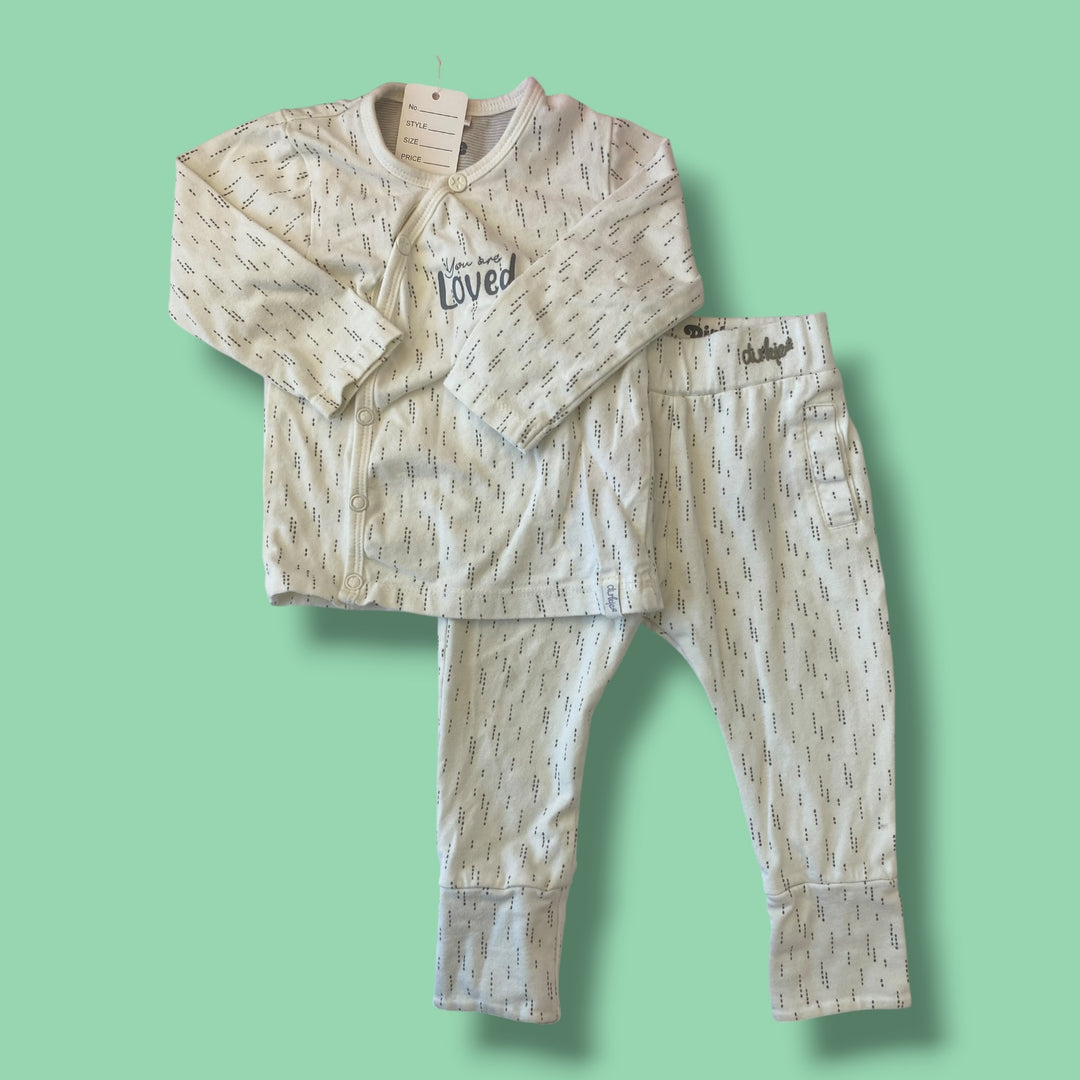 White Dirkje 2 piece set, 6m