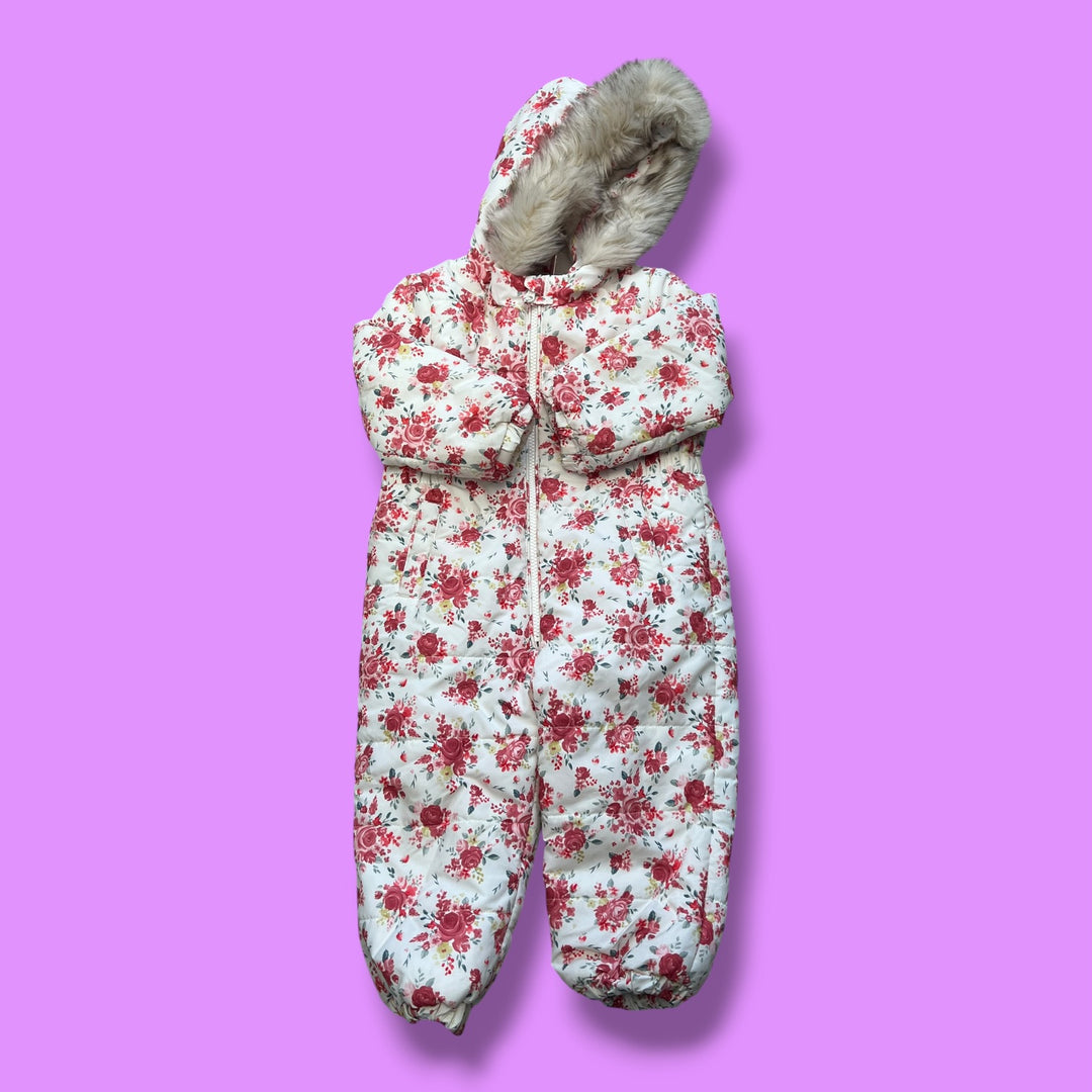 Floral TU Snowsuit, 12-18m