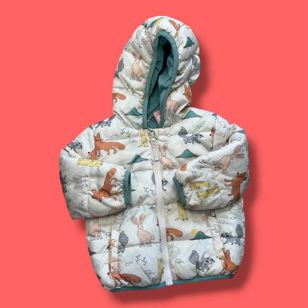 Cream M&amp;S Winter Puff, 12-18m