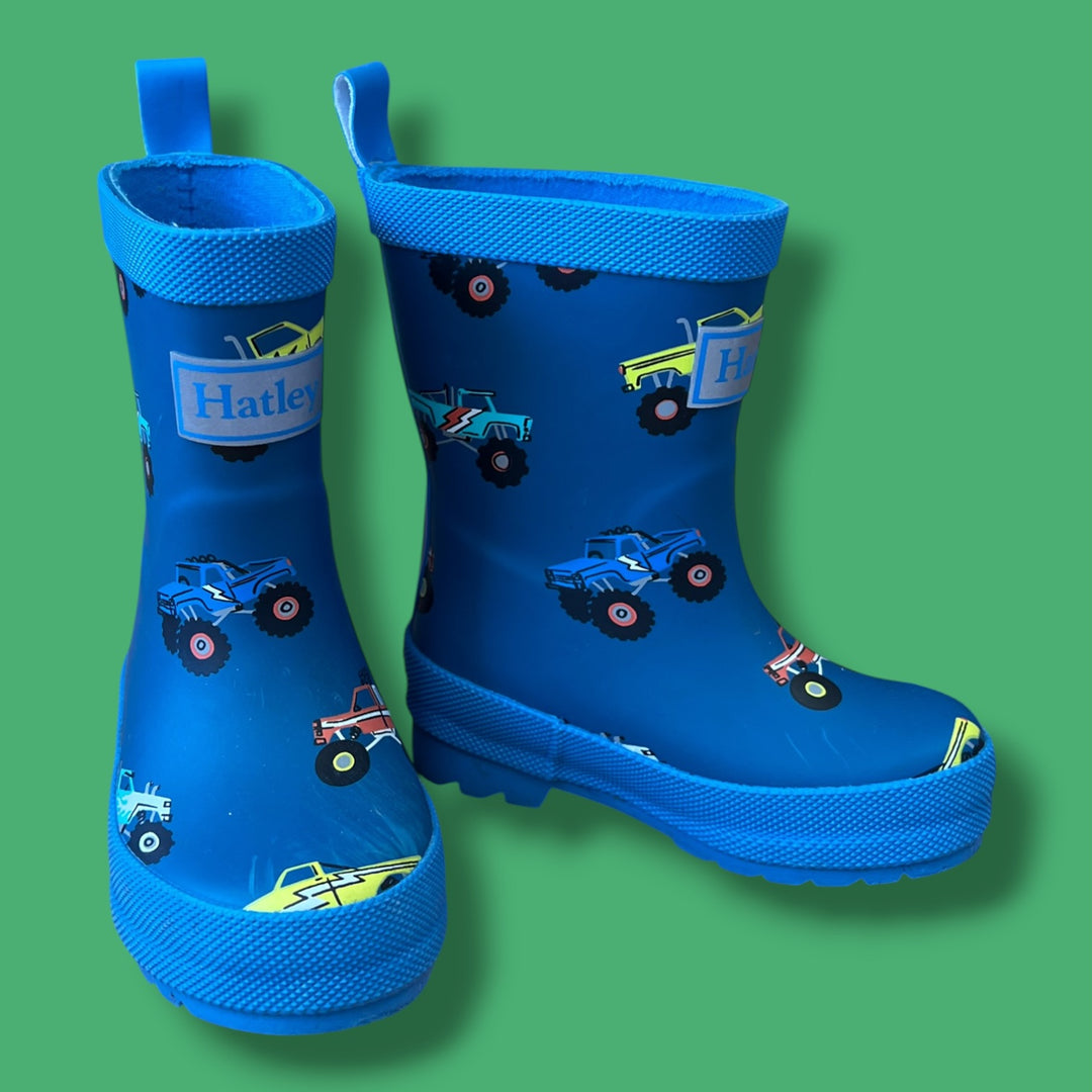 Blue Hatley Rain Boots, 5.0