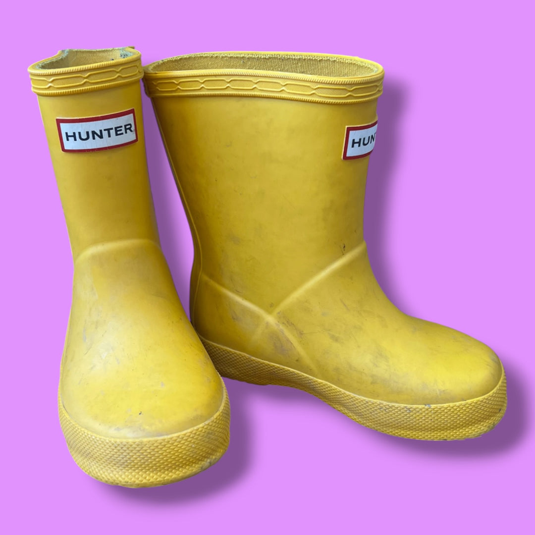 Yellow Hunter Rain Boots, 6.0