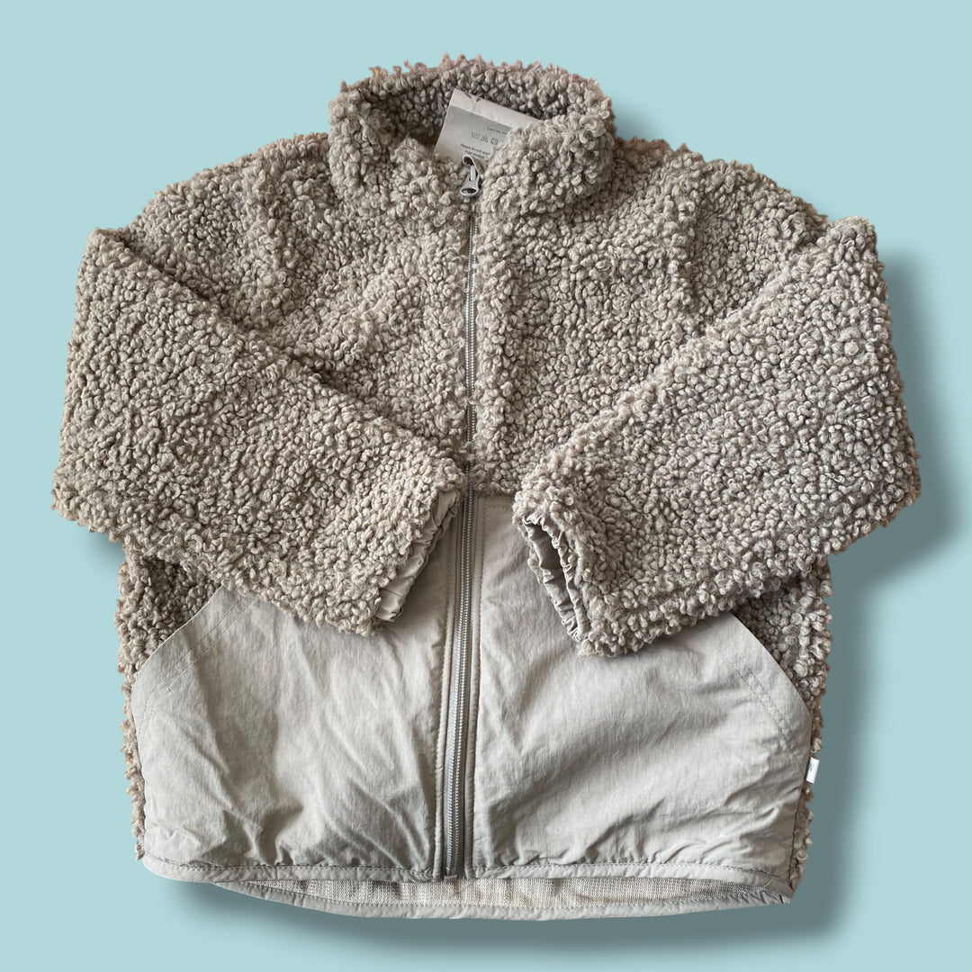 brown Wheat teddy quarter zip jacket, 6Y