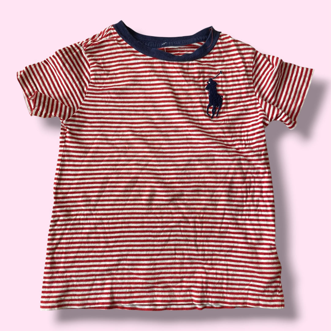red Ralph Lauren striped tee, 5Y
