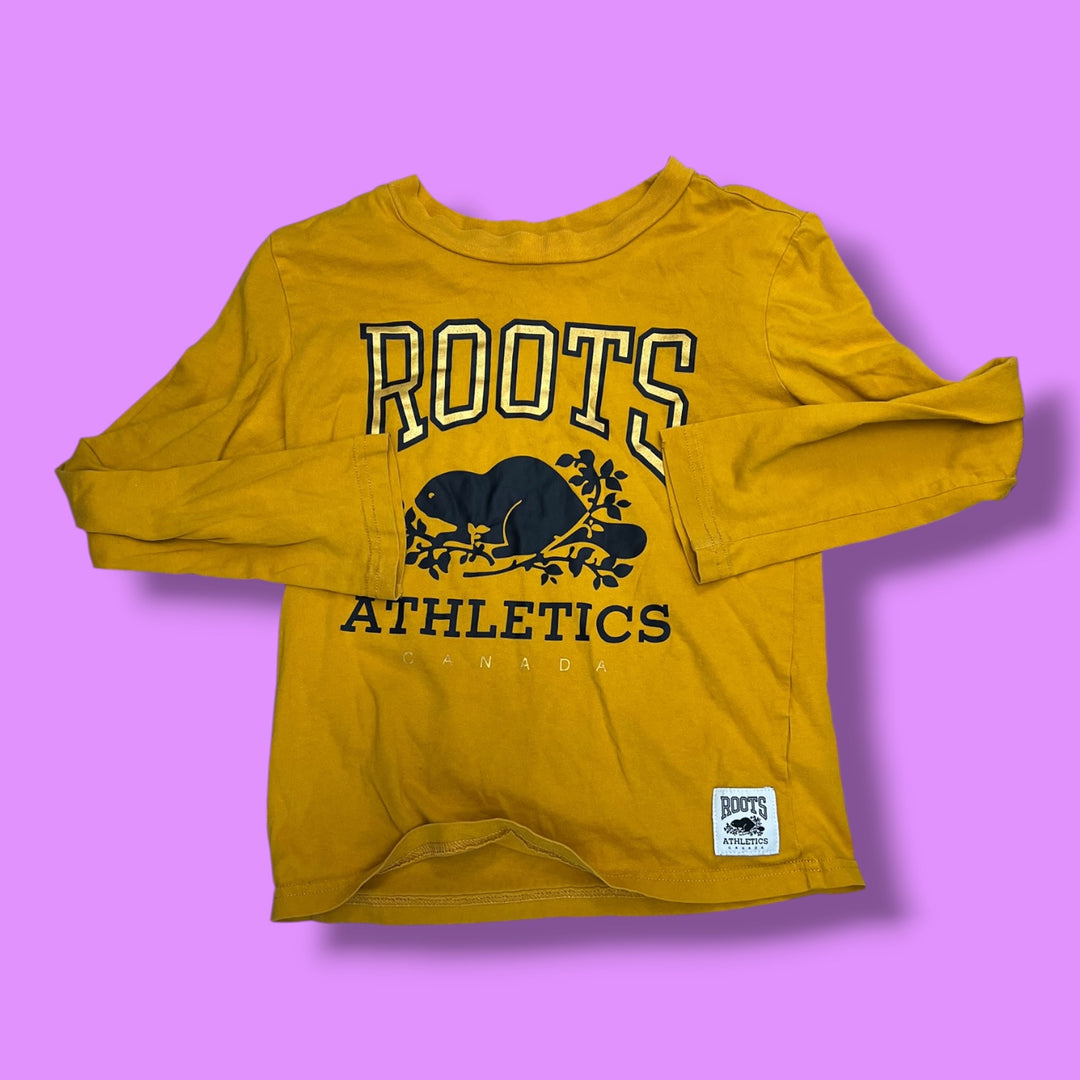 yellow roots marvel long sleeve, 5/6y
