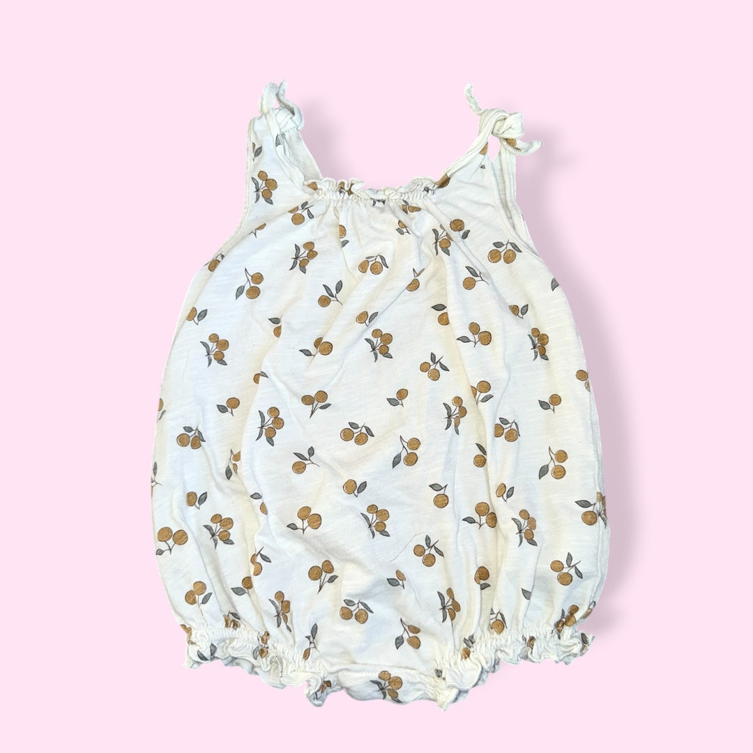 white rylee&amp;cru oranges romper, 12-18m