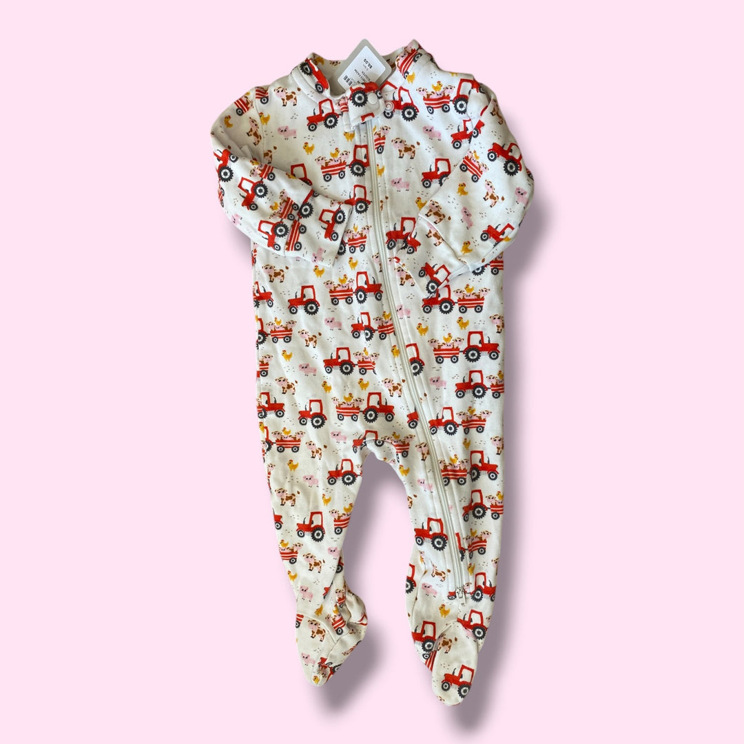 white MGW farm sleeper, 3-6m