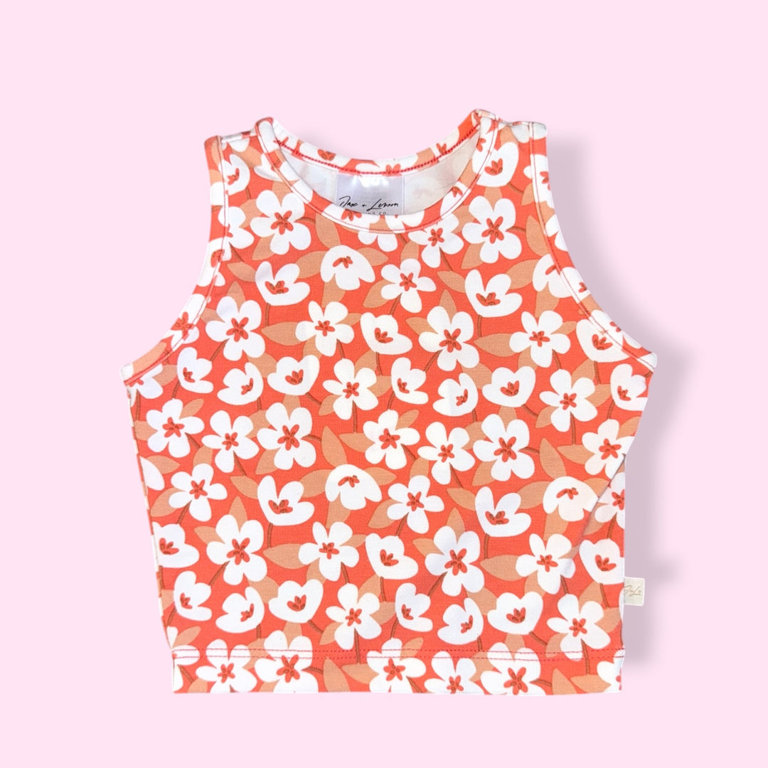 orange jax&amp;lennon nwt cropped tank, 2/3y
