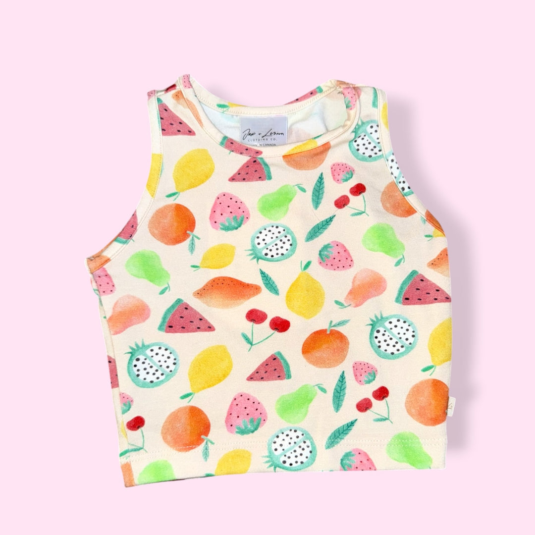 Cream jax&amp;lennon nwt cropped tank, 2/3y
