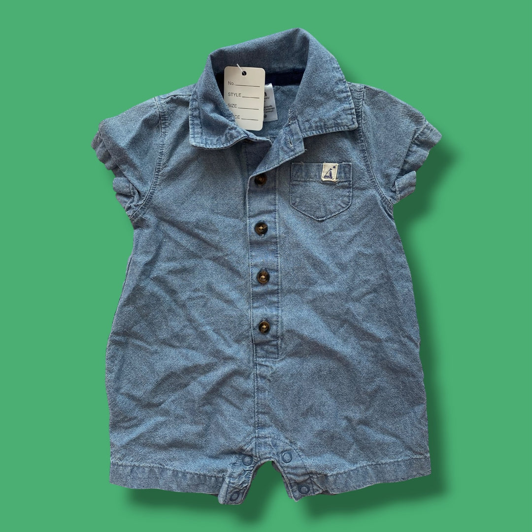 Blue Carters Romper, 3m