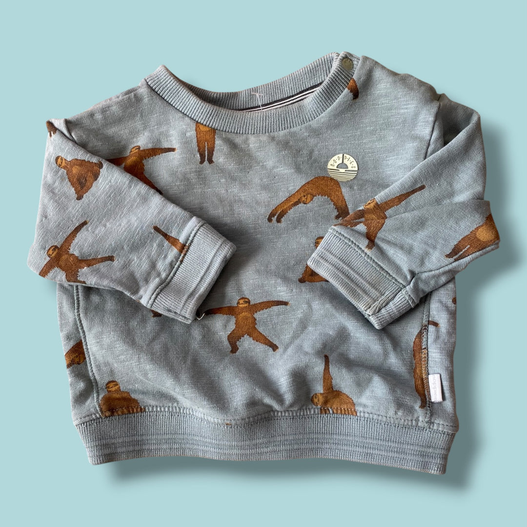 blue Noppies sloth sweater, 3-6m