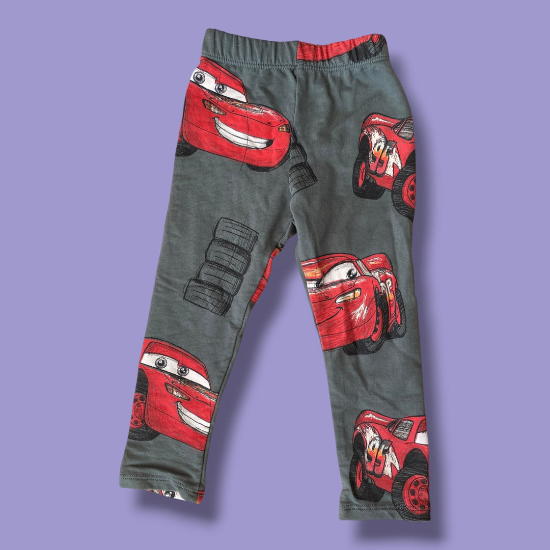 grey Zara lightning mcqueen leggings, 2Y