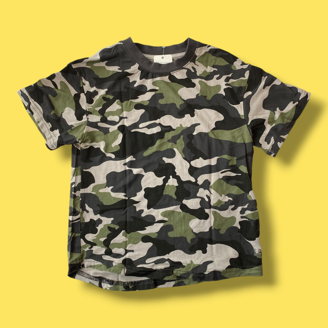 Camo Little Bipsy Tshirt, 4-5Y