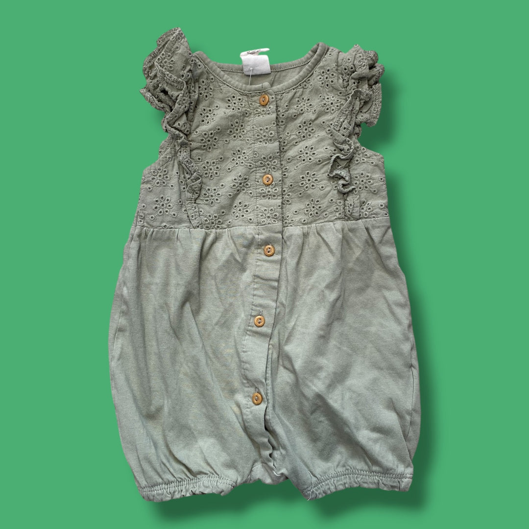 Green H&amp;M Romper, 4-6m