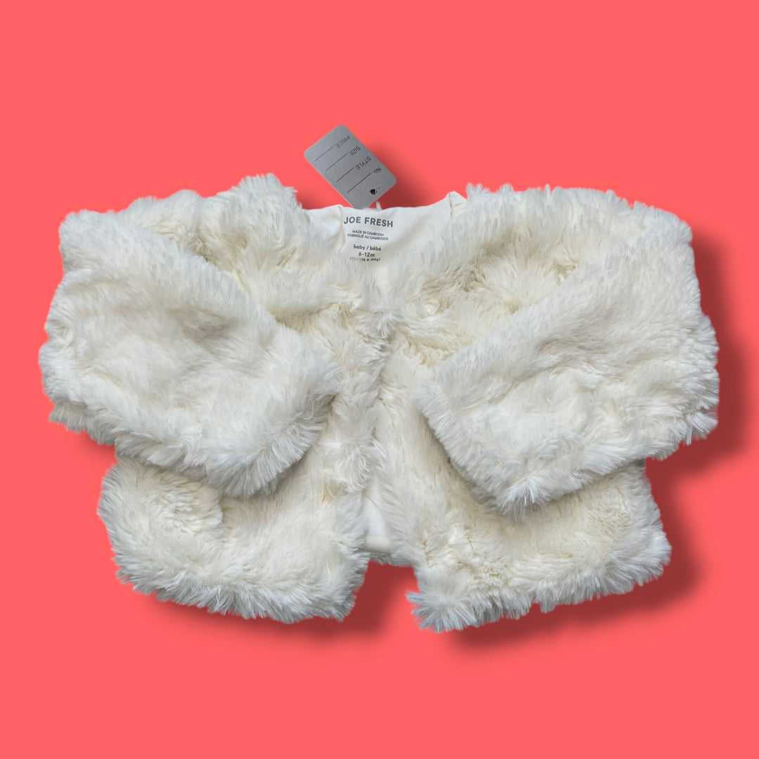 White Joe Fresh Faux Fure, 6-12m