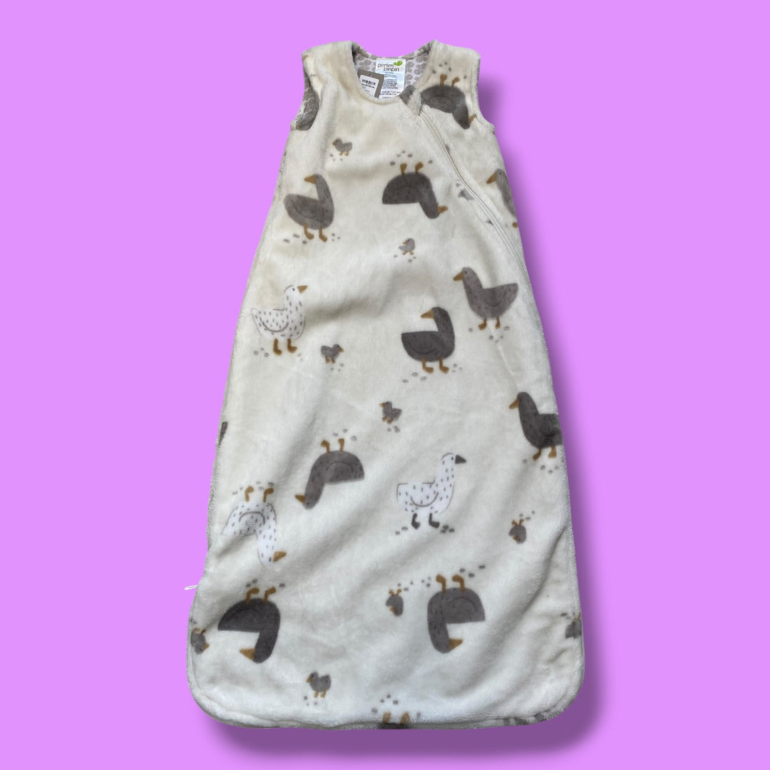 White Perlim Pin Pin Sleepsack Fleece, 6-18m