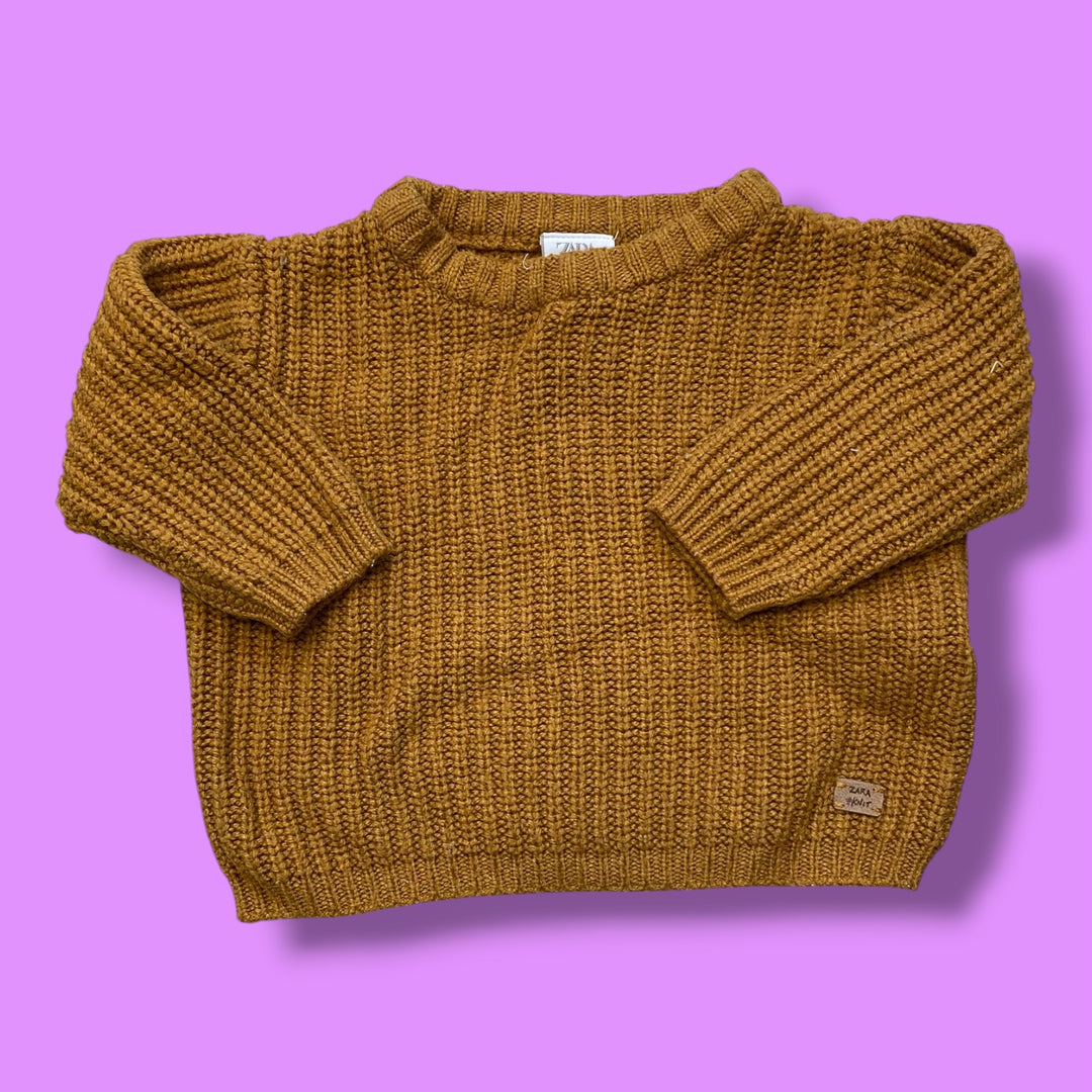 Brown Zara Knit Sweater, 6-9m