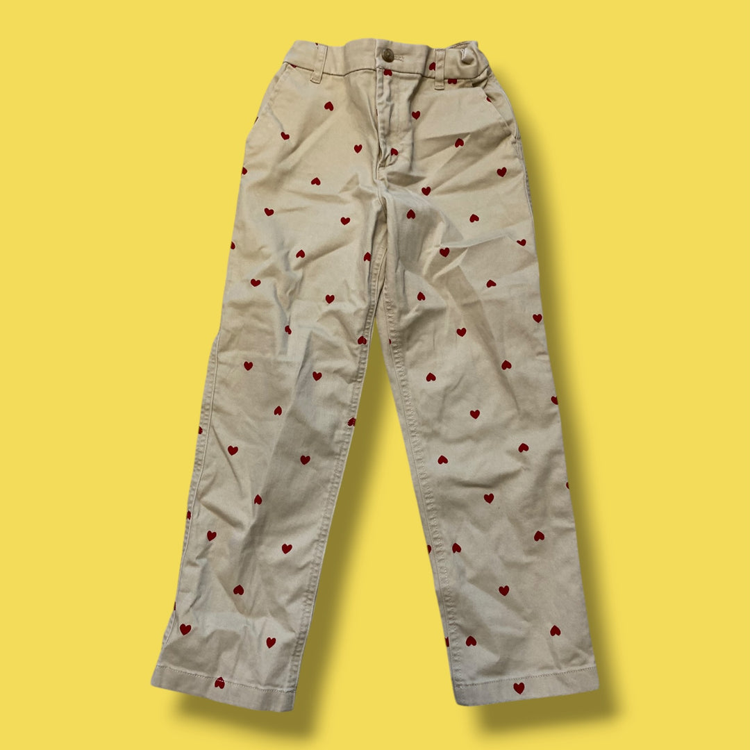 Tan Crew Cuts Heart Pants,  8Y