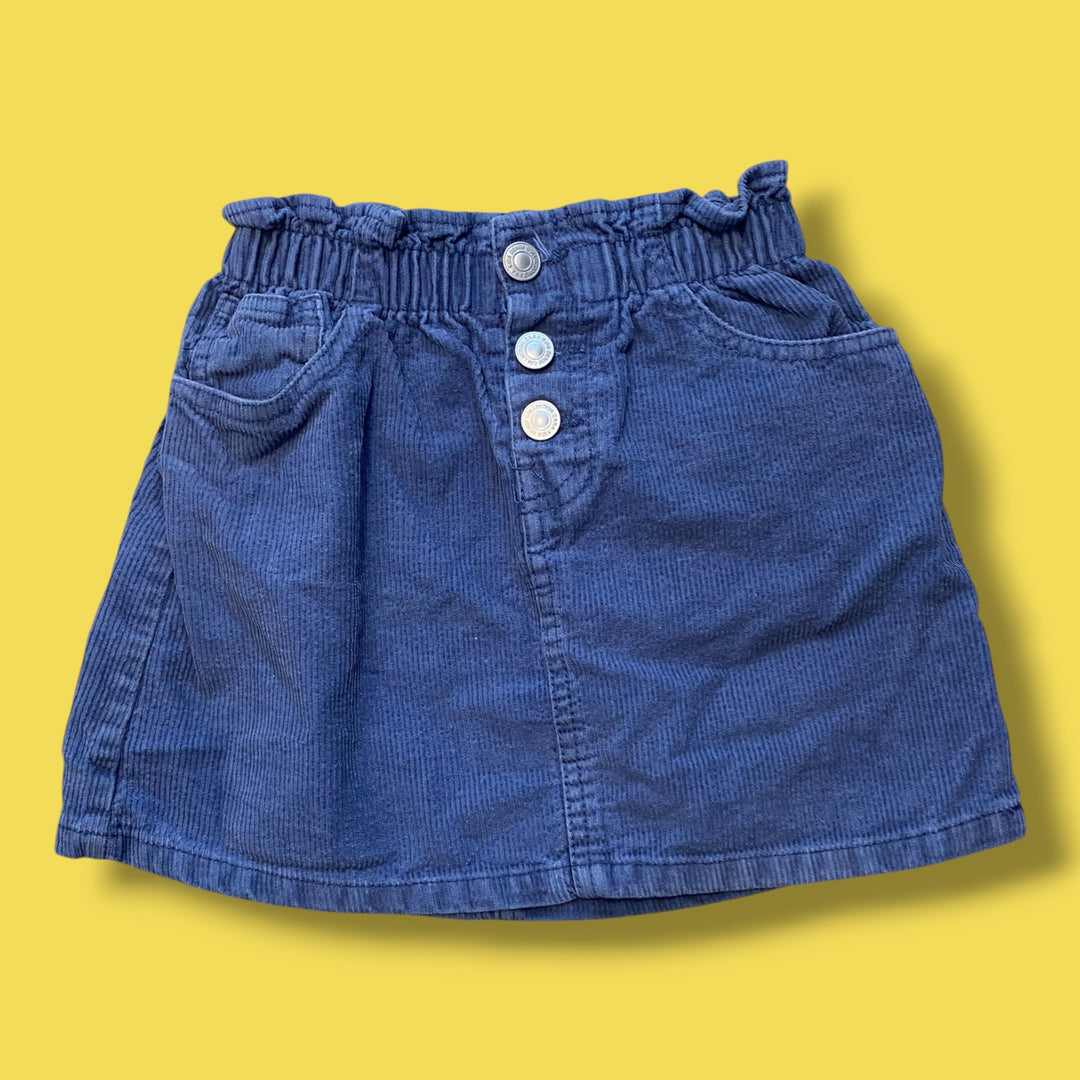 Blue Zara Cord Skirt, 8Y