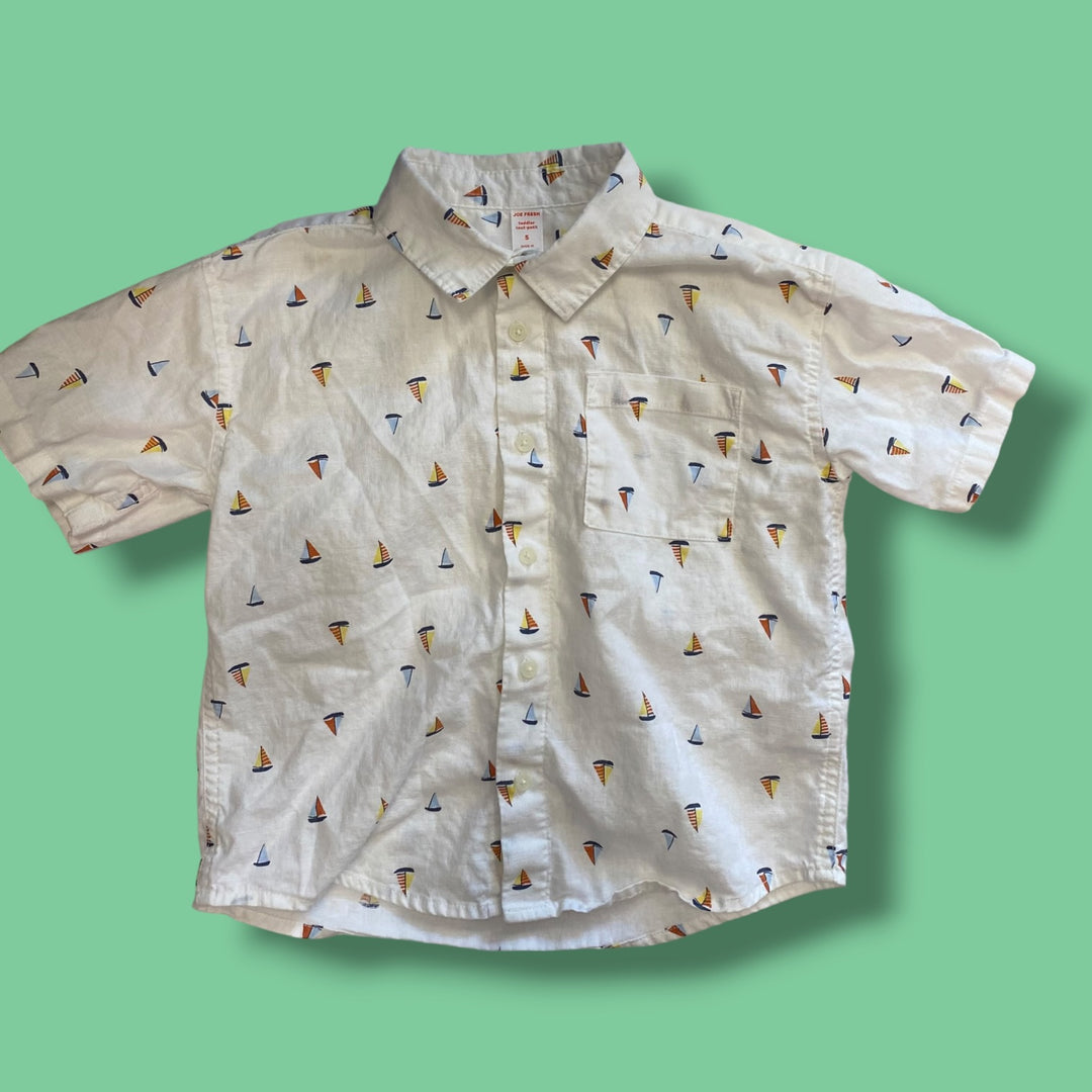 White Joe Fresh Button Up, 5Y