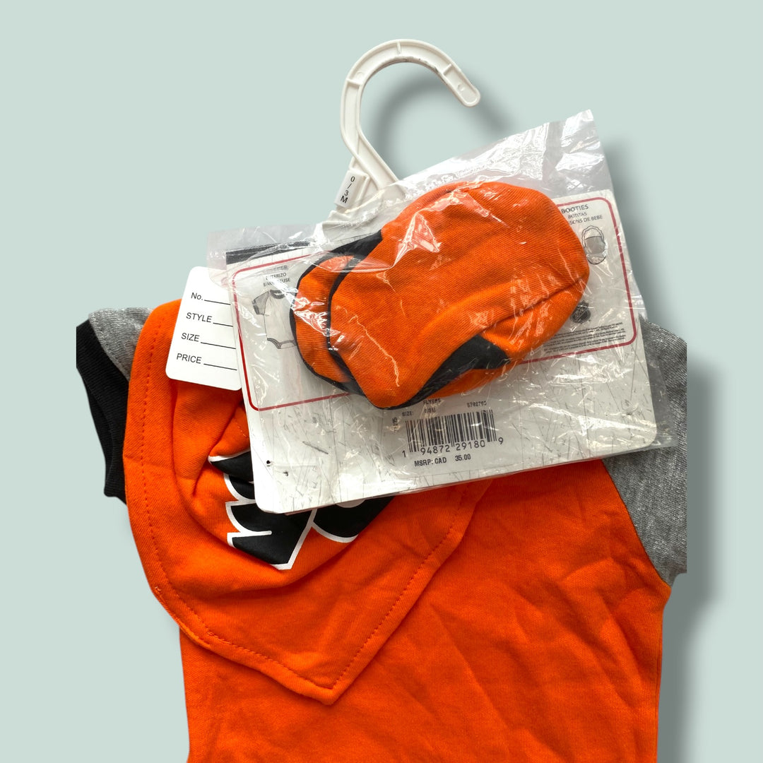 orange flyers 3 pc set, 0-3m