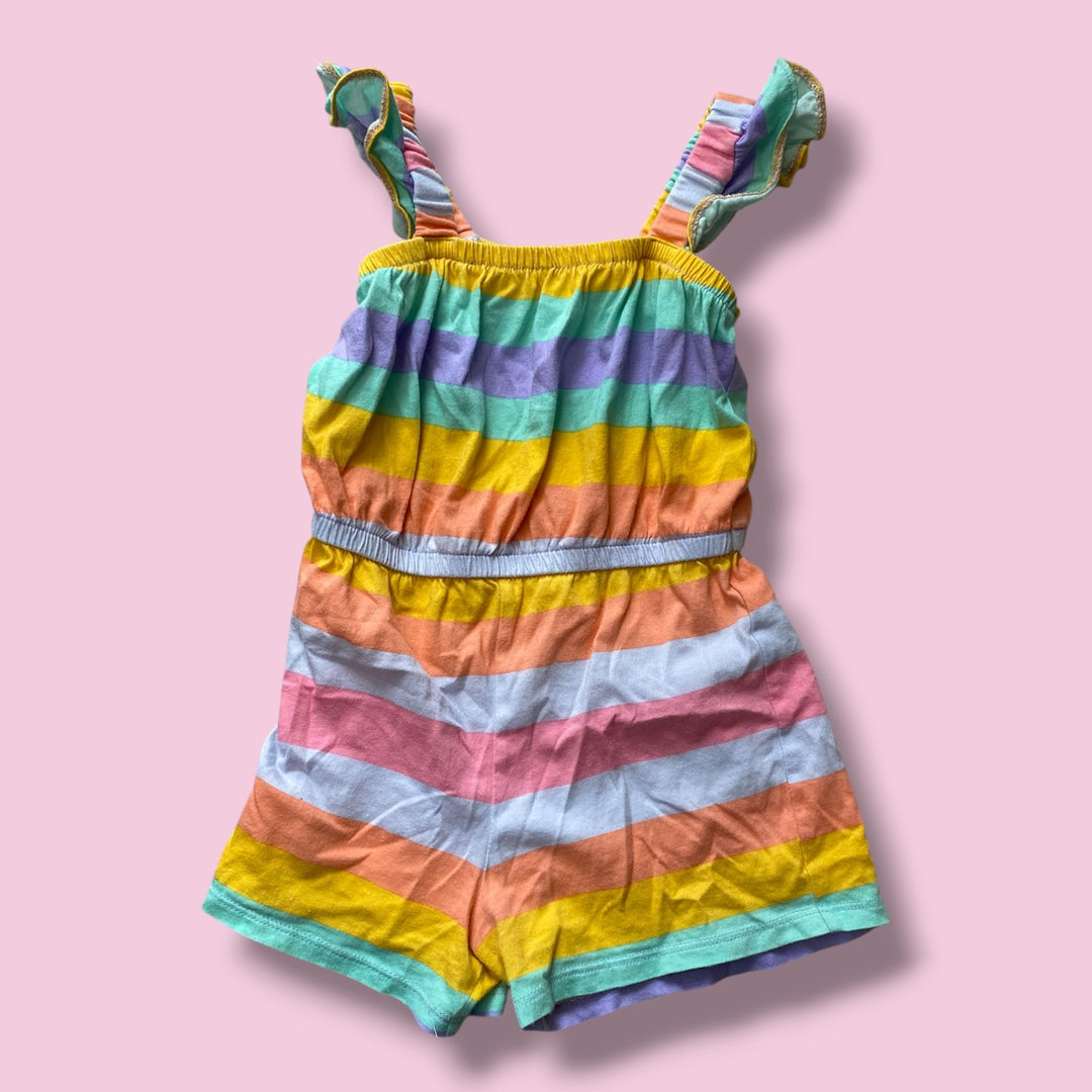 Multicolour Old Navy neon striped romper, 4Y