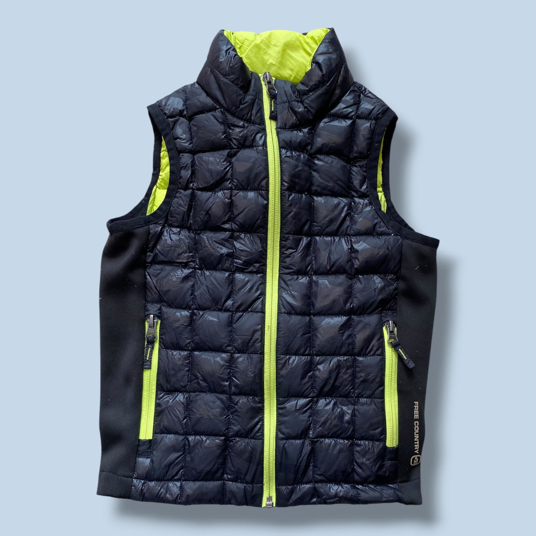 black/green Free Country vest, 4-5Y