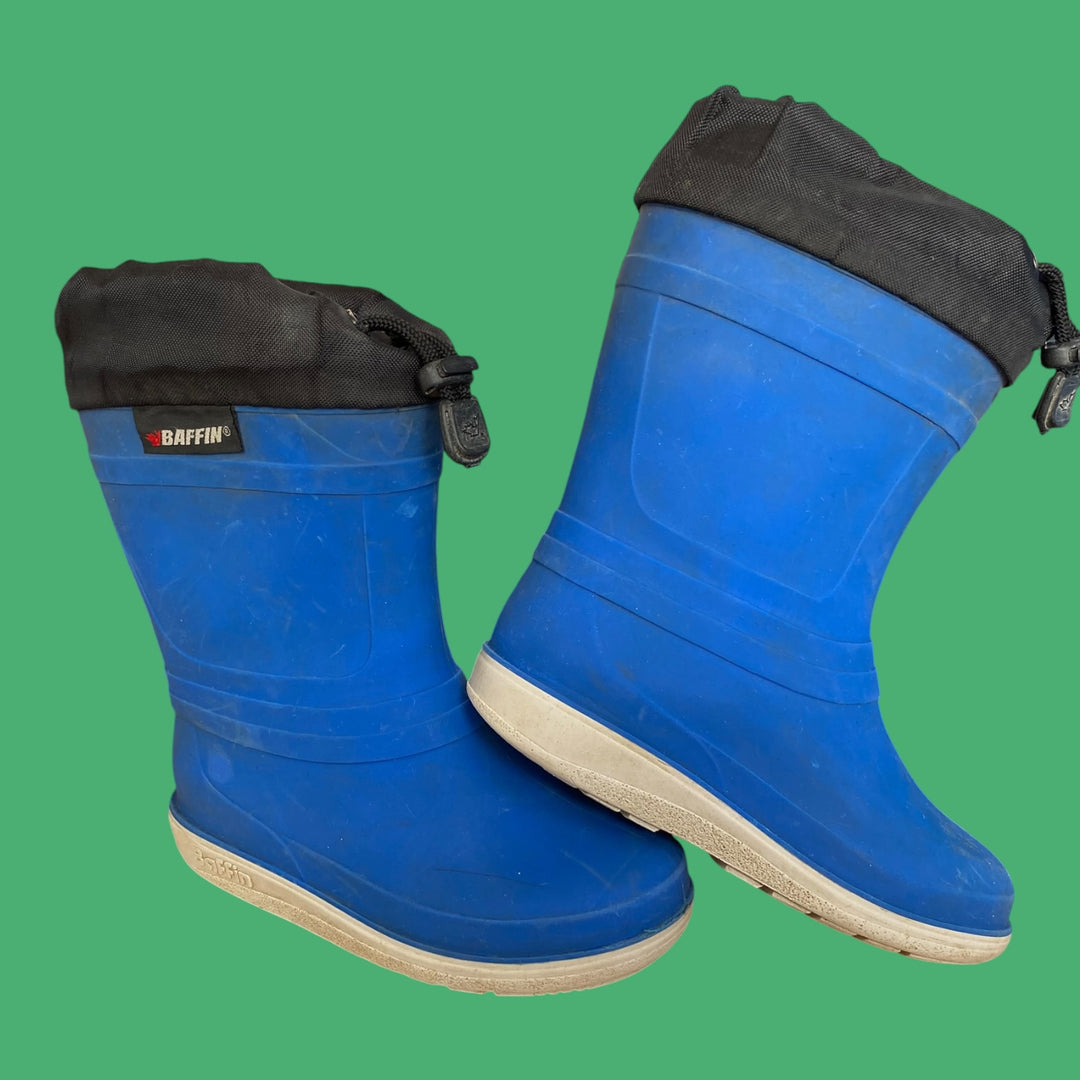 blue Baffin lined rainboots, 10.0