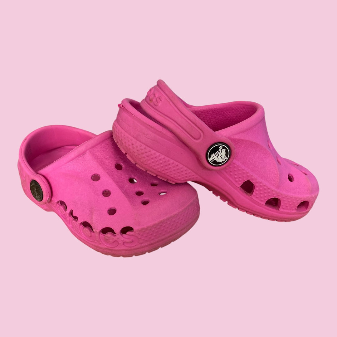Pink Crocs sandals, 7.0