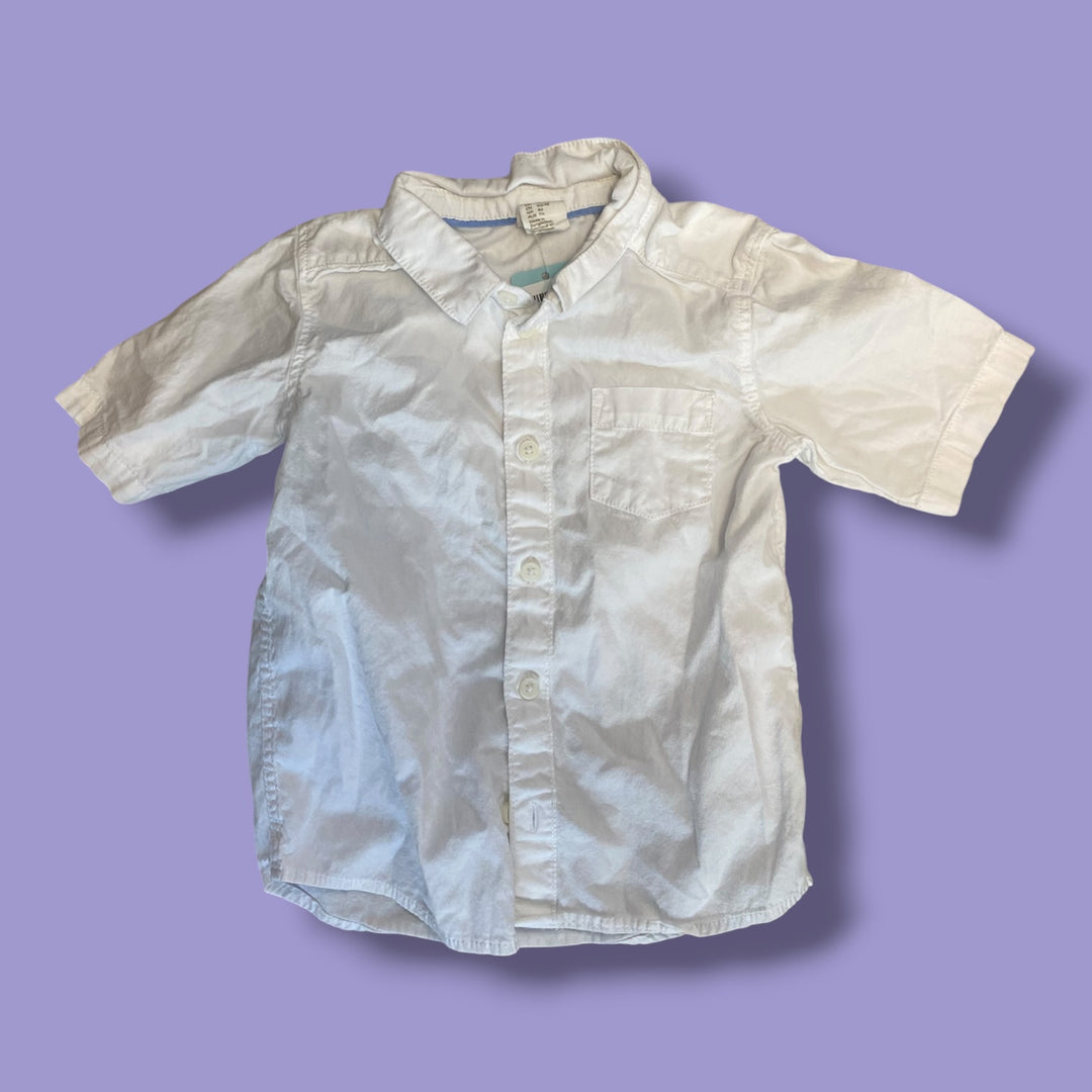 White H&amp;M Button Up , 12-18m