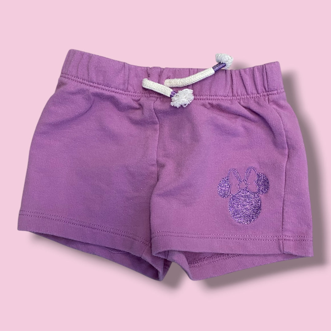 Purple Joe Fresh  Mickey Shorts, 3-6m