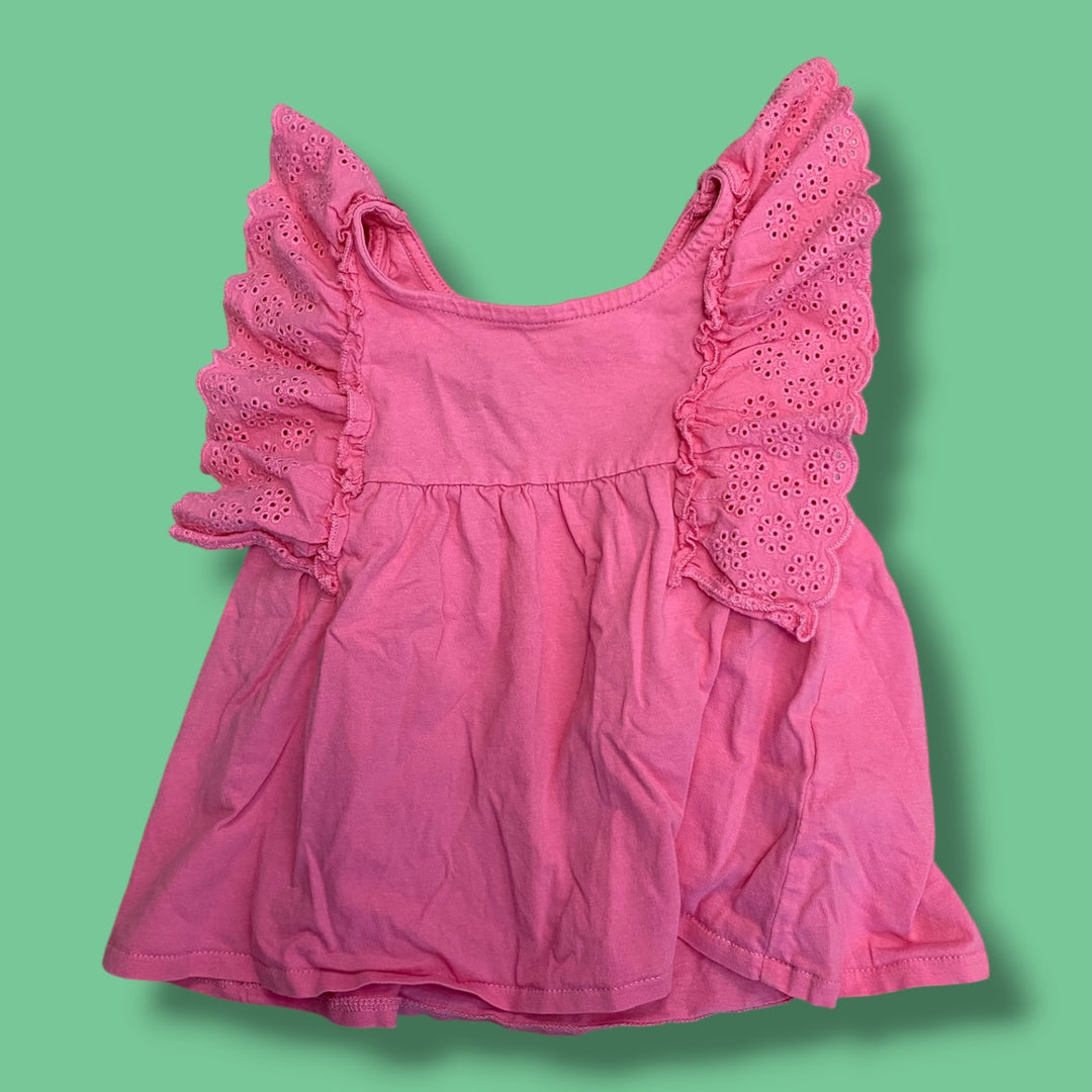 Pink Zara Ruffle Top, 2-3Y