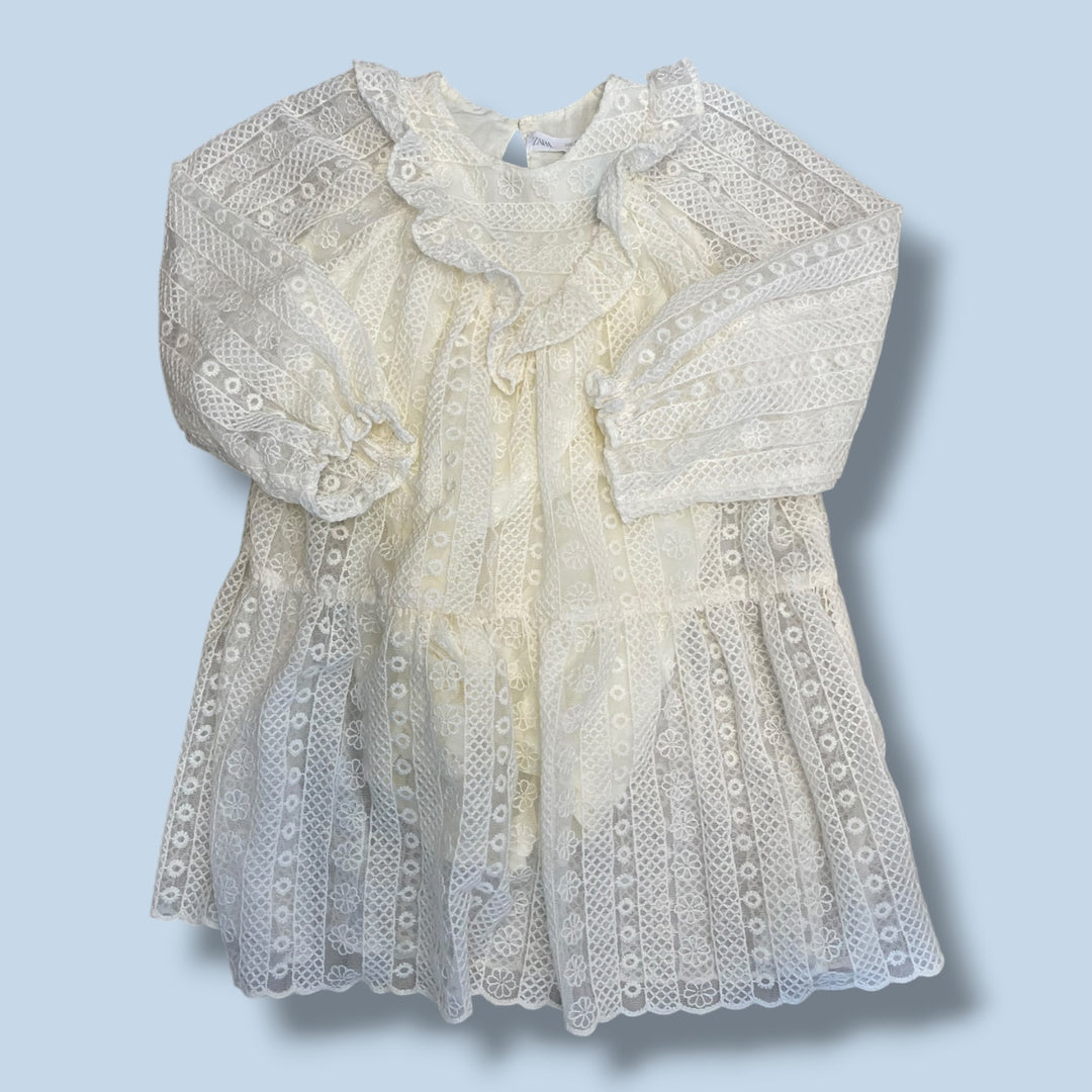 White Zara Dress, 5-6Y