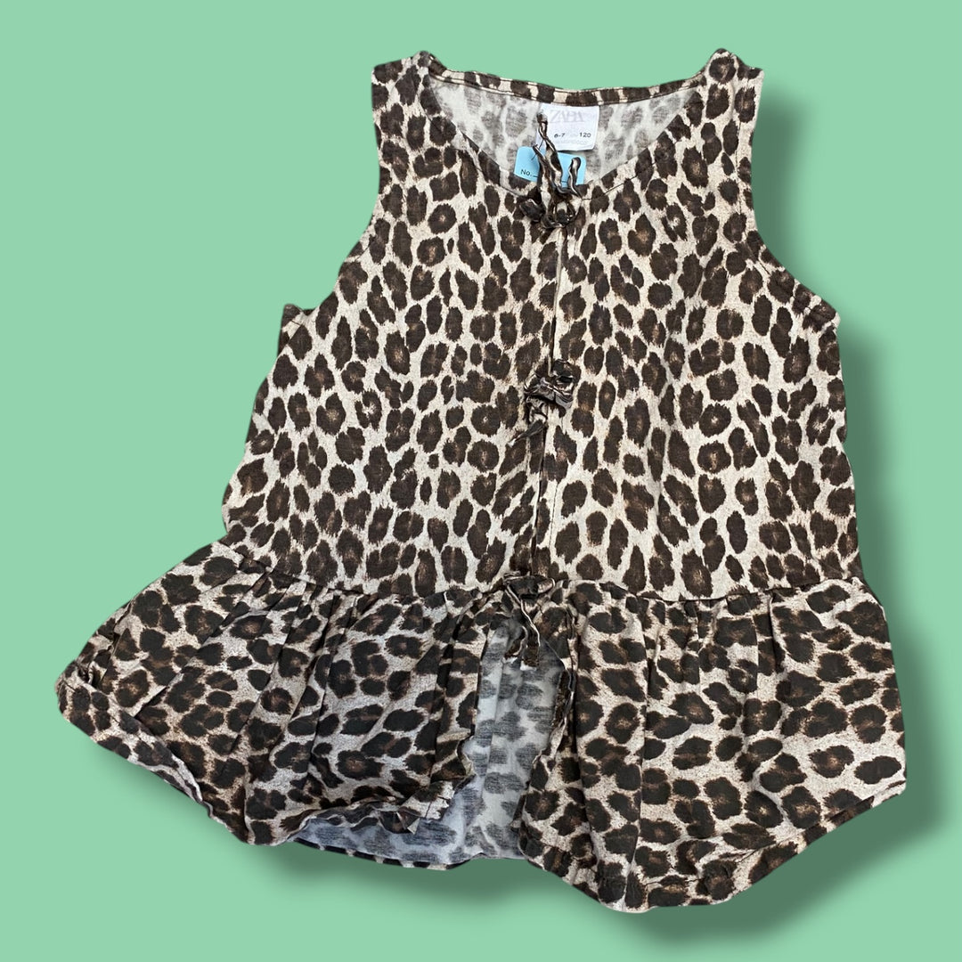 Cheetah Zara Tank Top , 6-7Y
