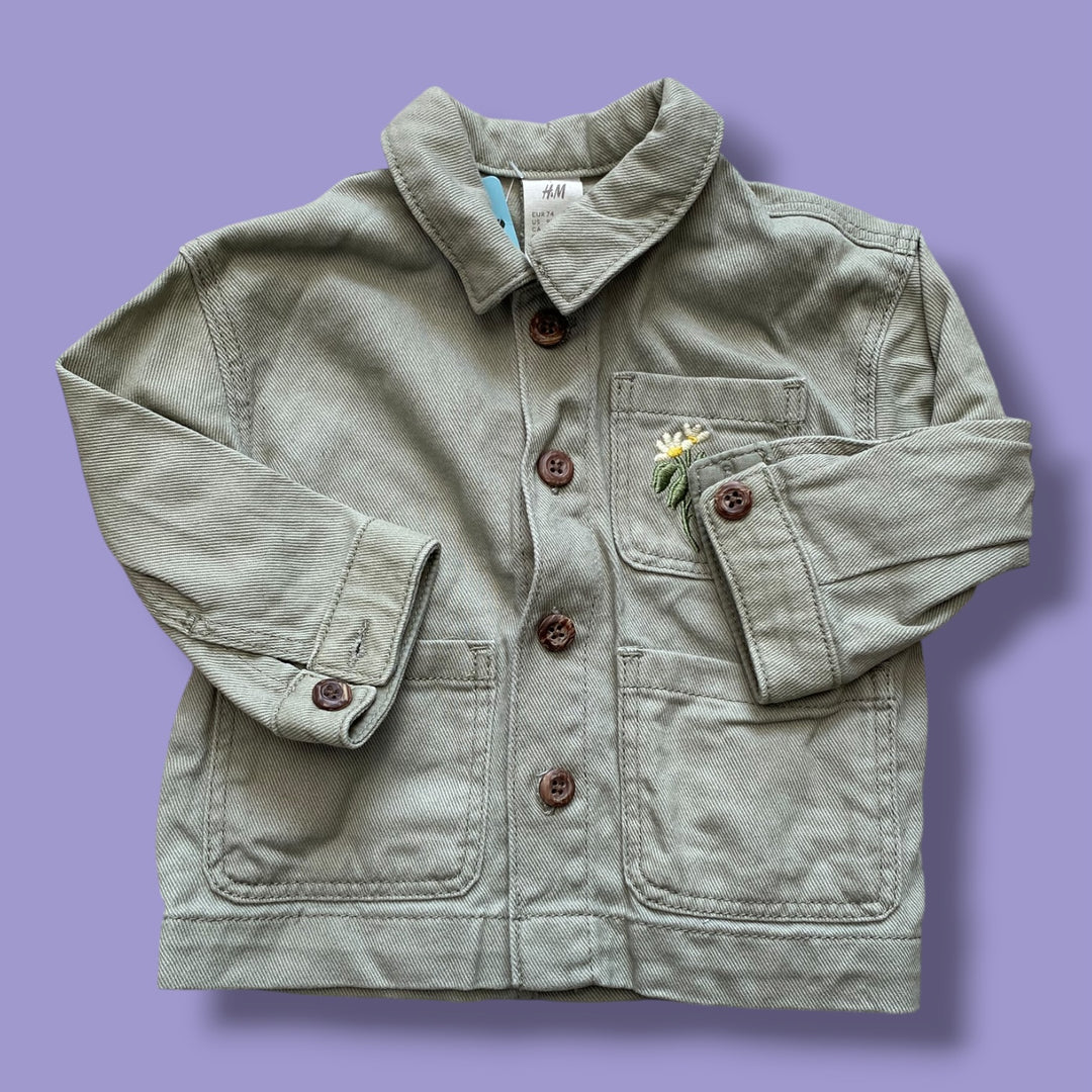 Green H&amp;M Shacket, 6-9m