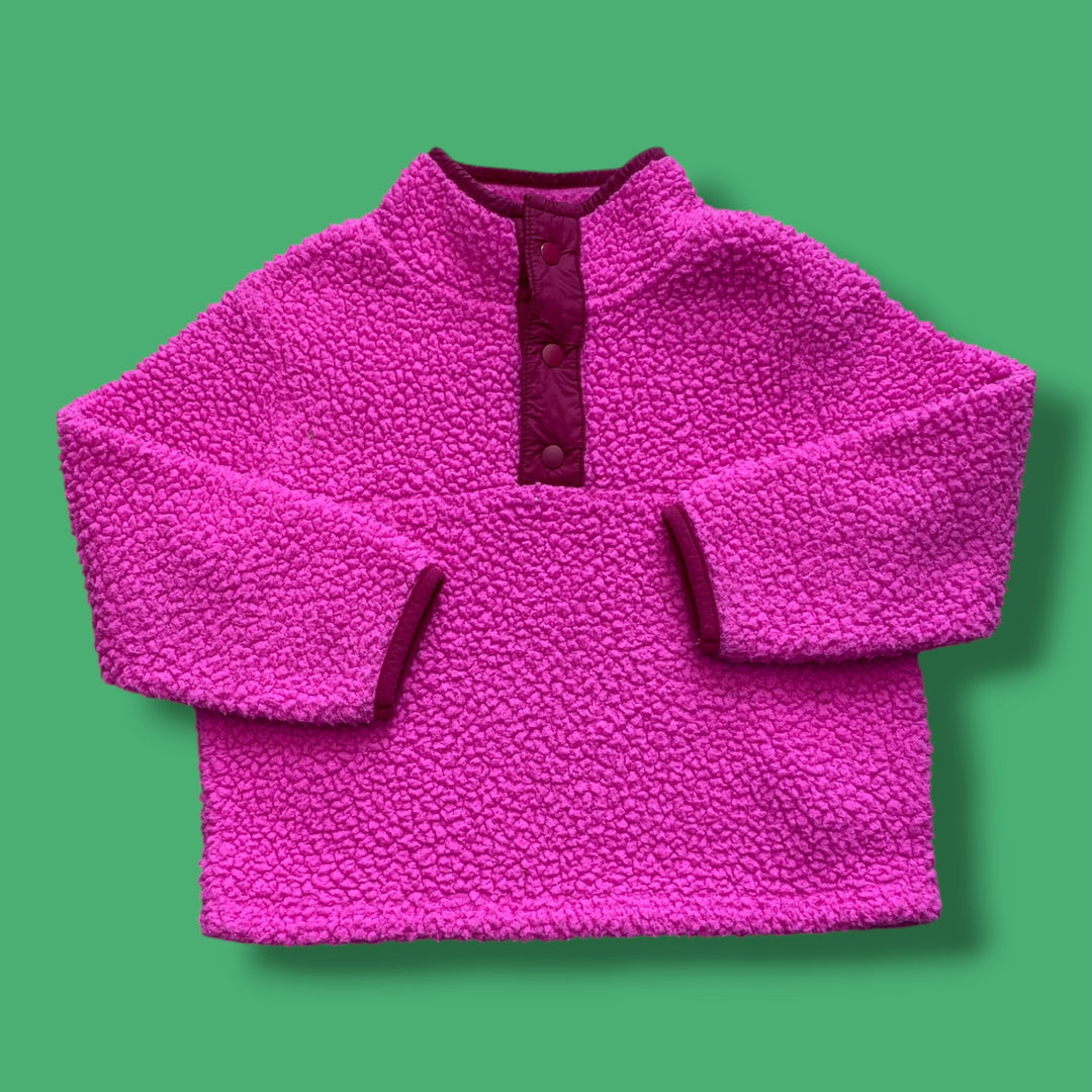 Pink Gap Fleece Half Zip, 3Y