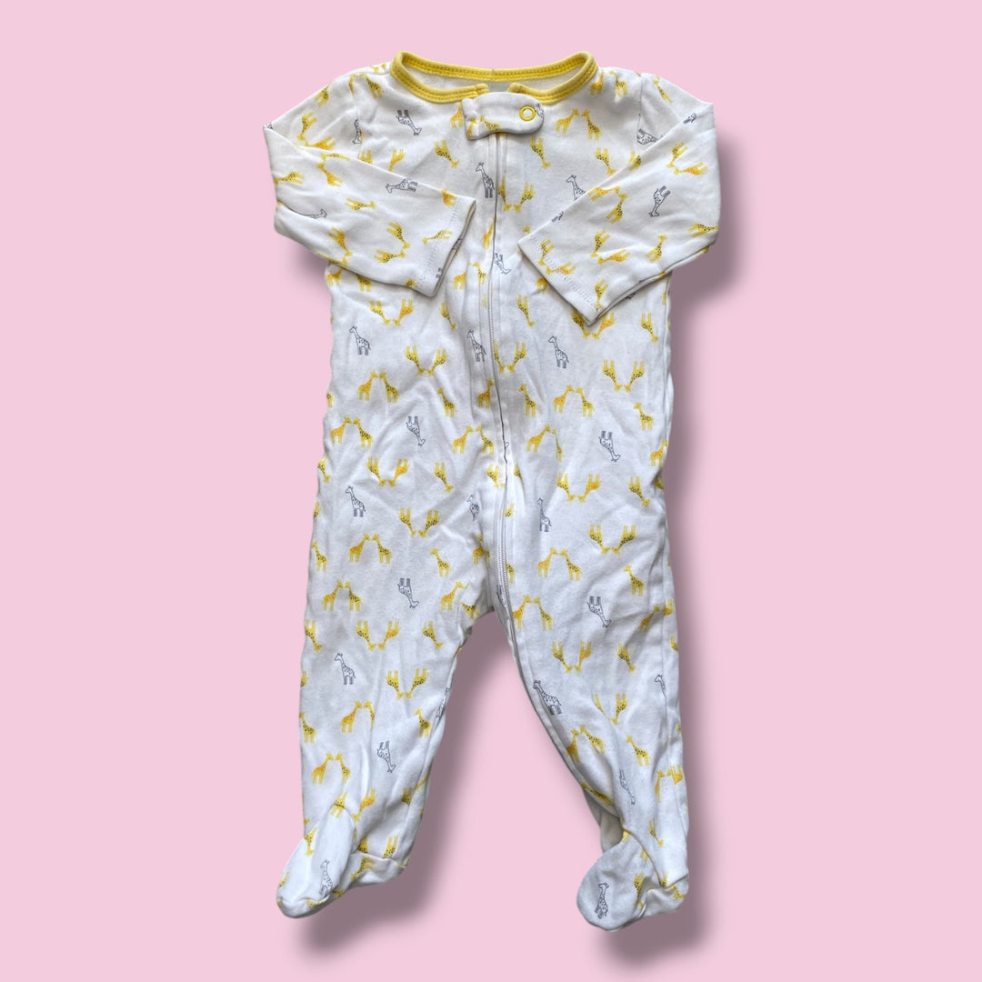 Yellow/white  Simple Joy Sleeper, 3-6m