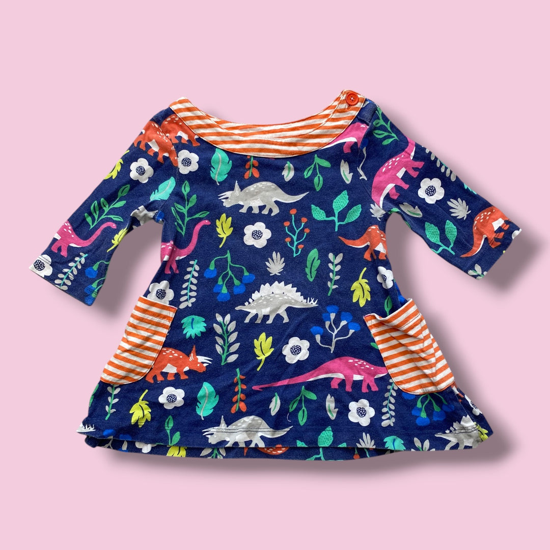 Blue Mini Boden Dres, 2-3Y