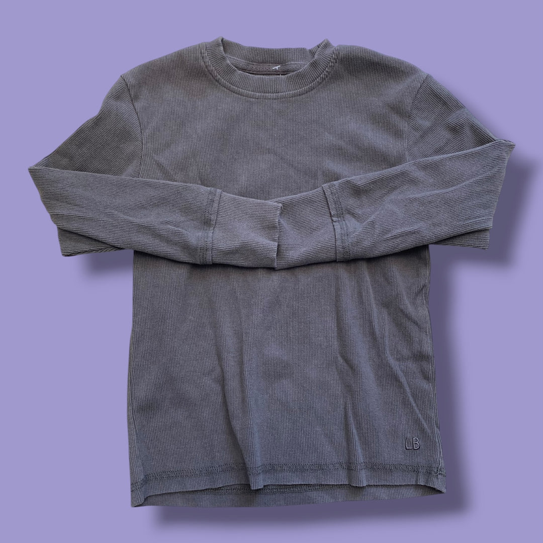 grey Little Bipsy waffle long sleeve, 4/5y
