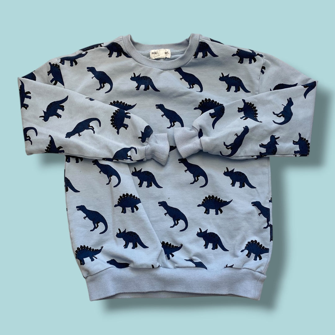 blue Miles dino sweatshirt, 5y