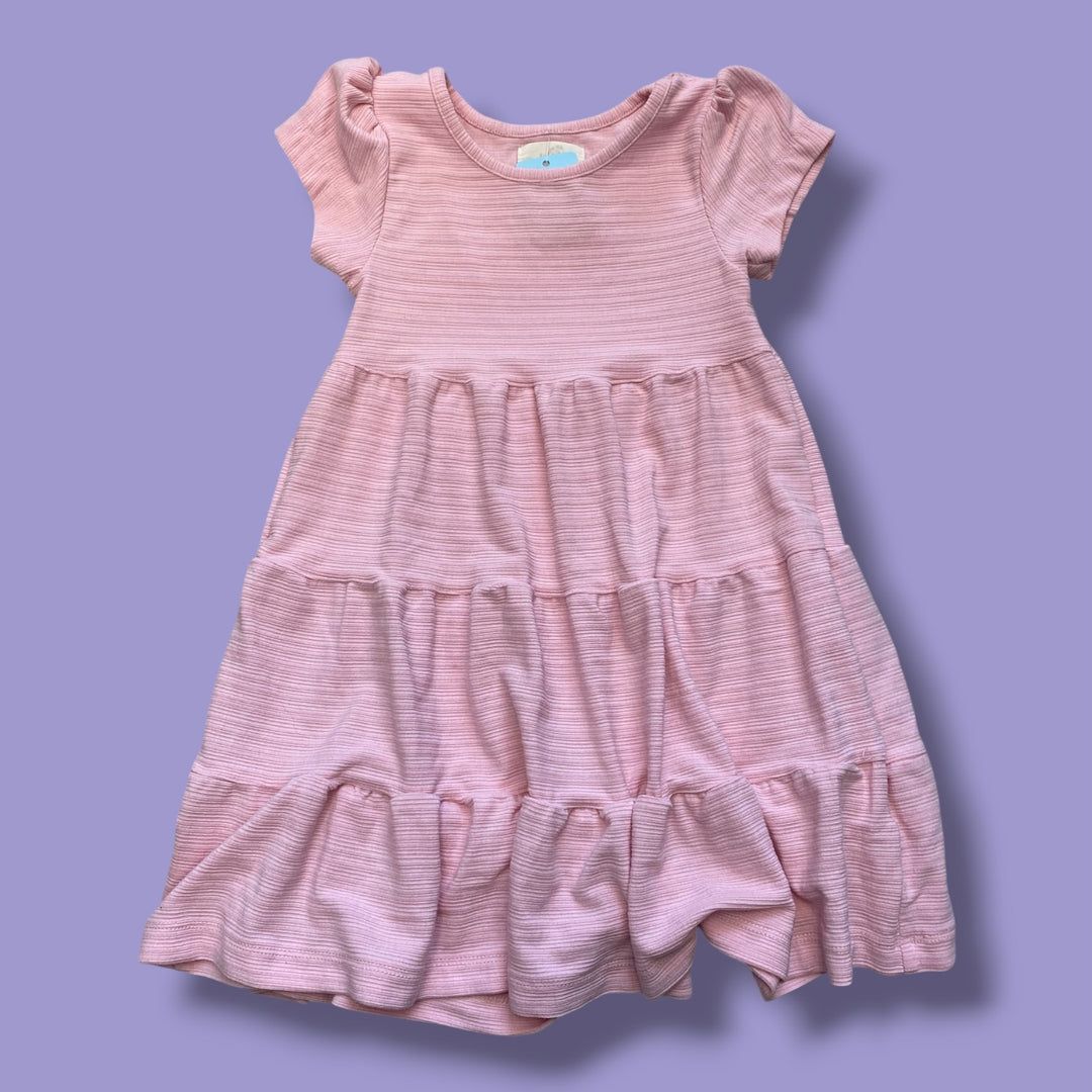 pink Vignette tiered dress, 2y