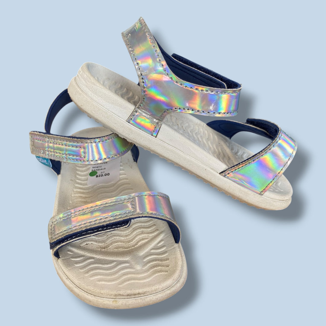 white Natives sandals, 8.0