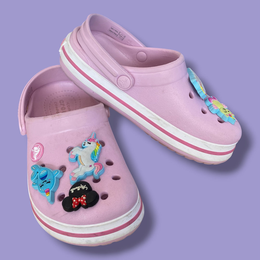 pink crocs shoe, 12.0