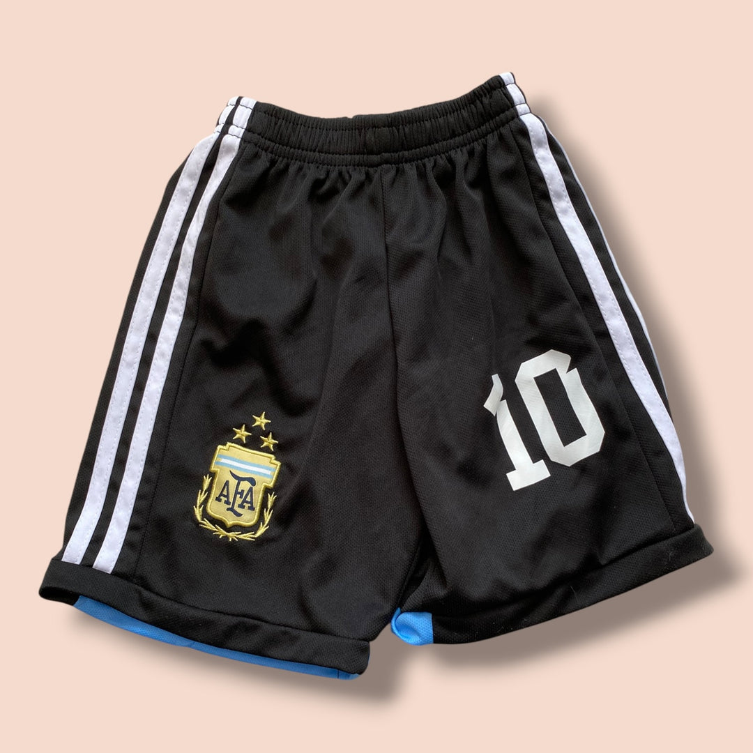 black  soccer shorts, 5y