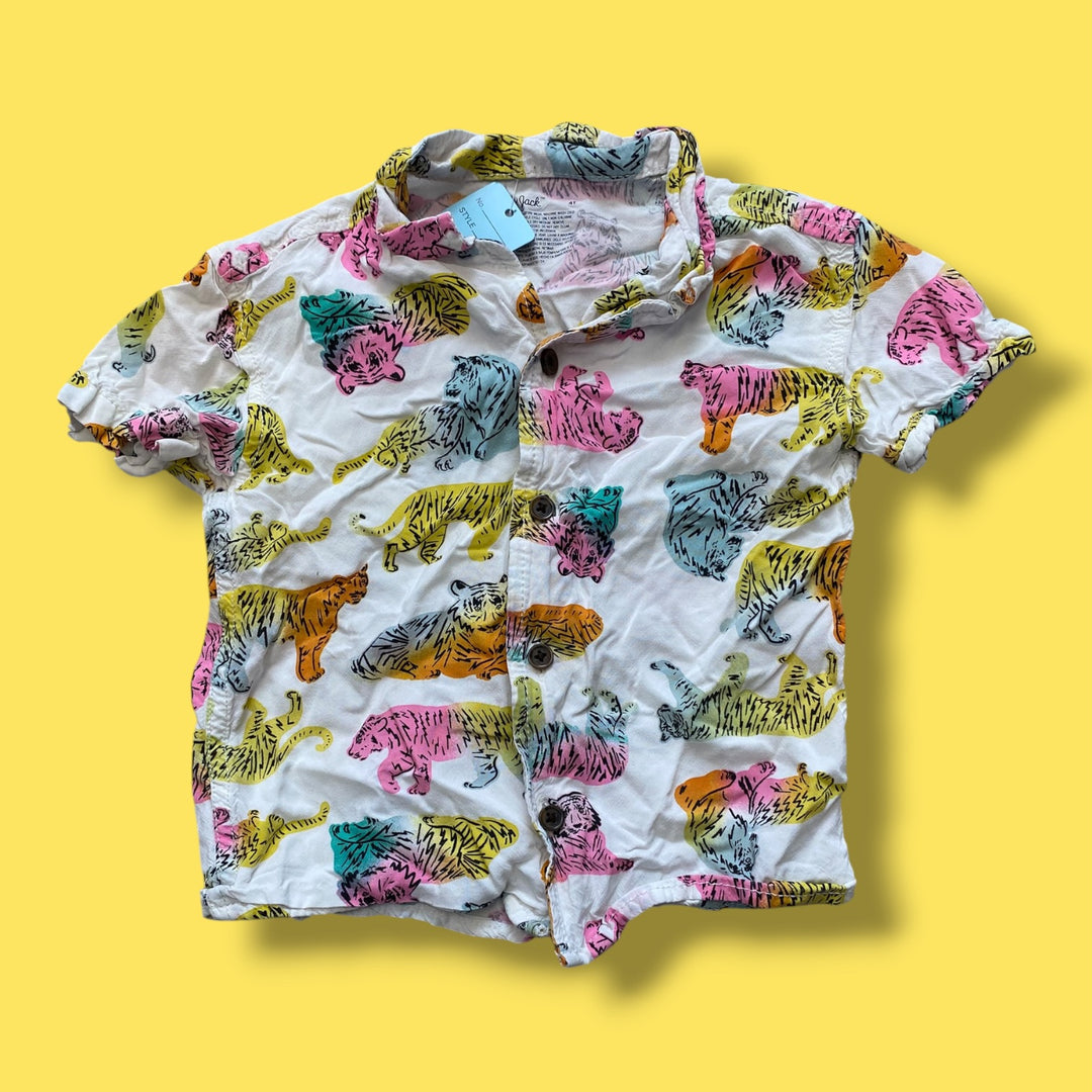 white cat&amp;jack button top, 4T