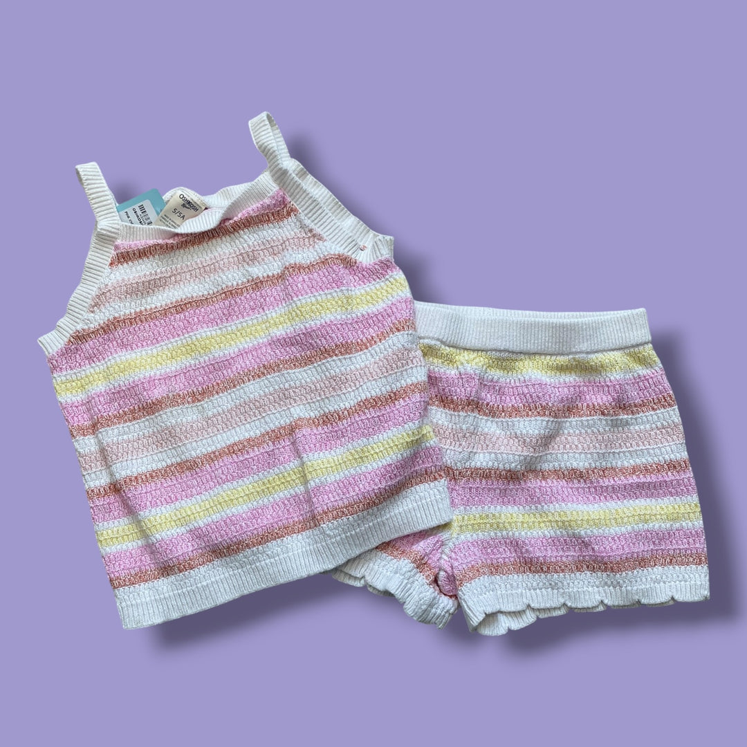 pink Oshkosh knit set, 5y