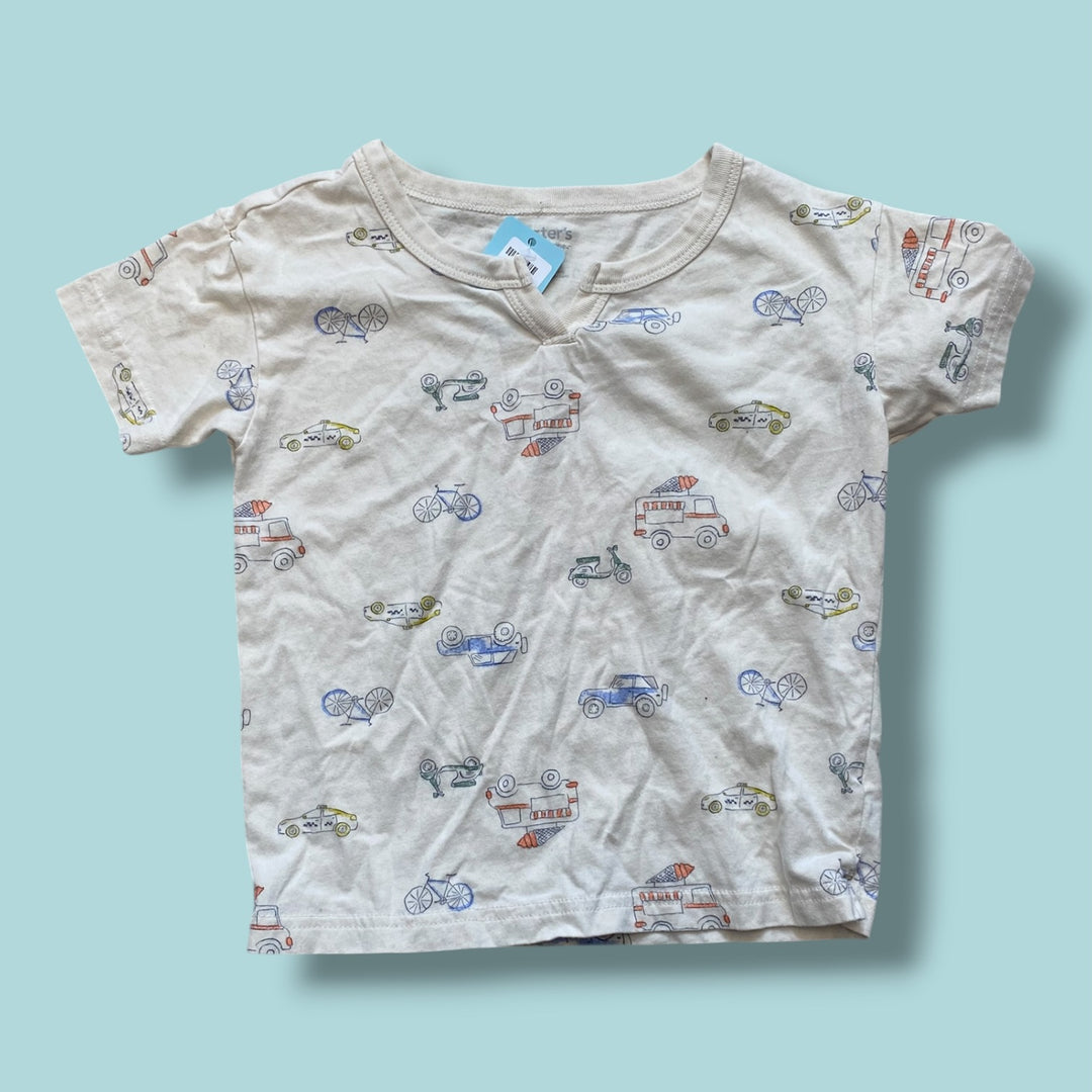 cream carters t-shirt , 4y