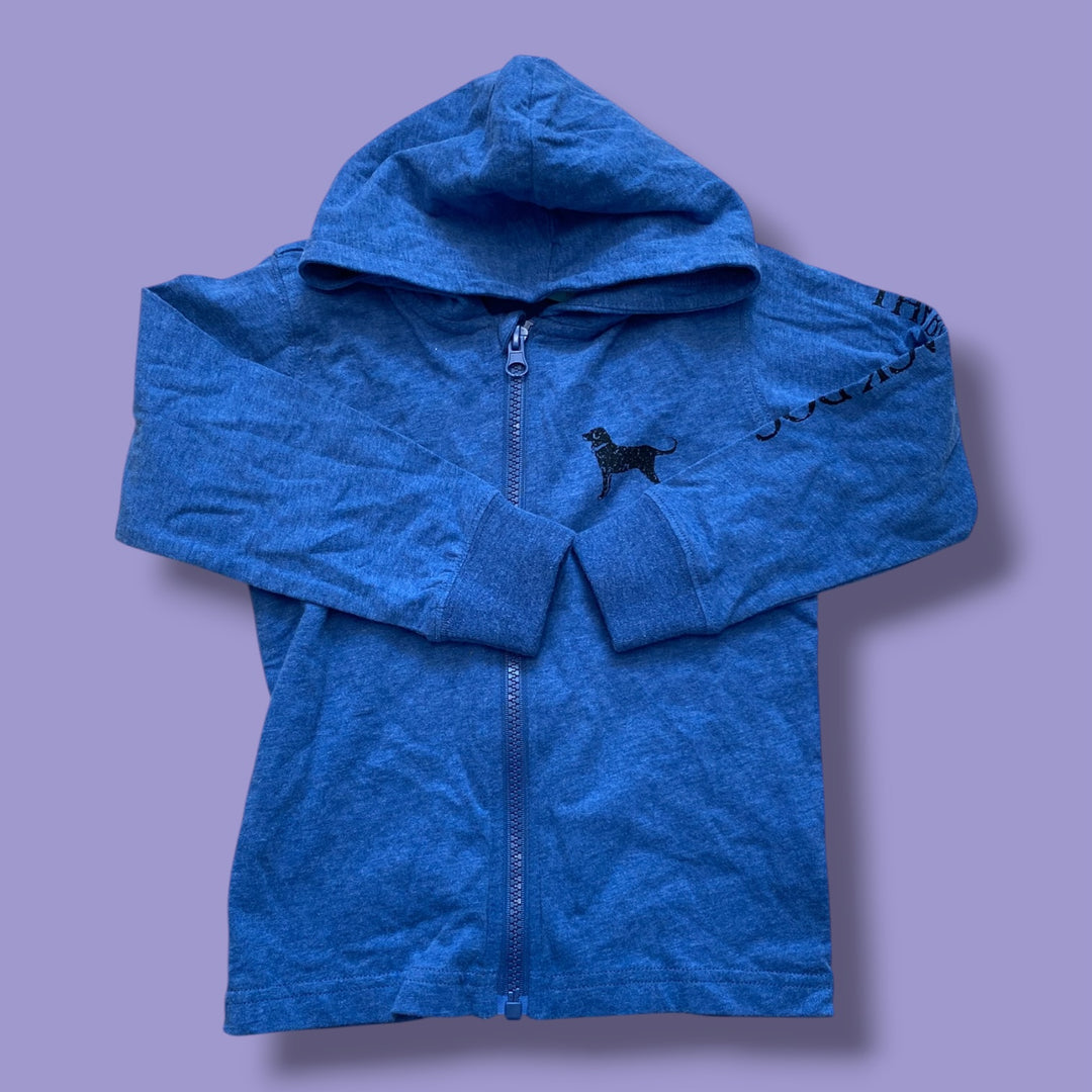 blue black dog zip long sleeve NWT, 3y