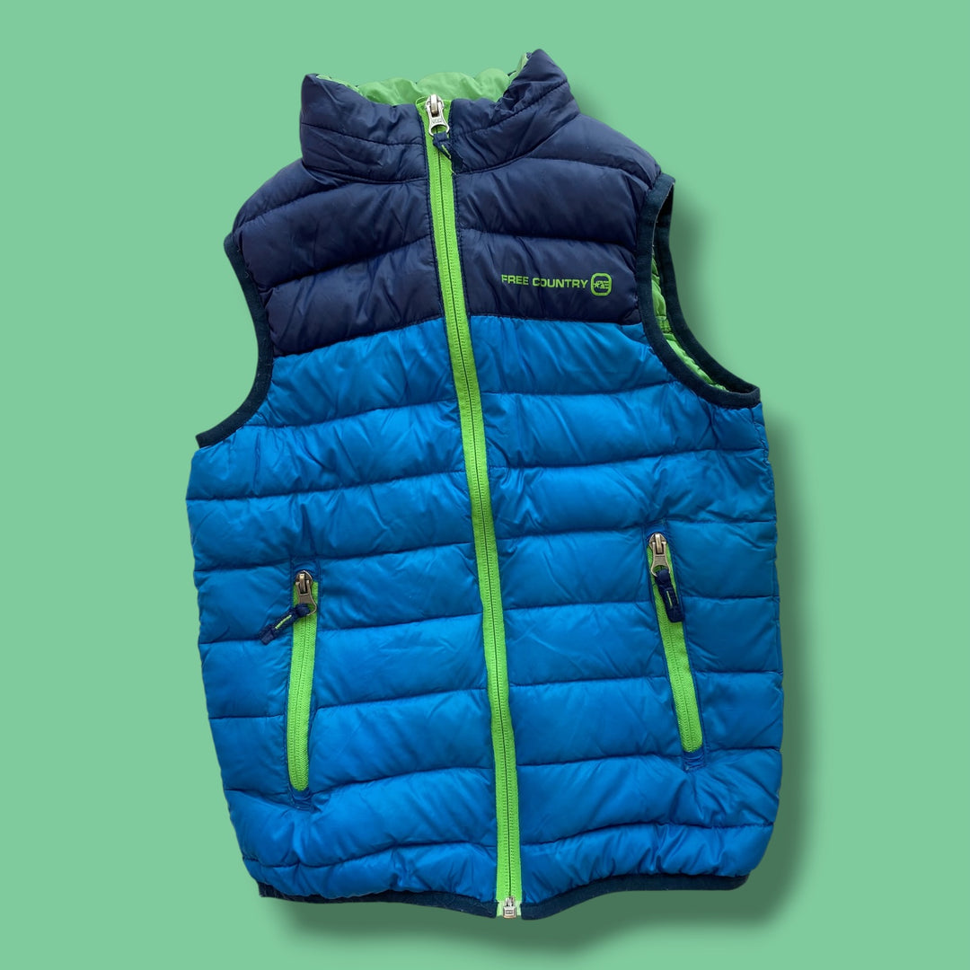 blue Free Country padded vest, 6y