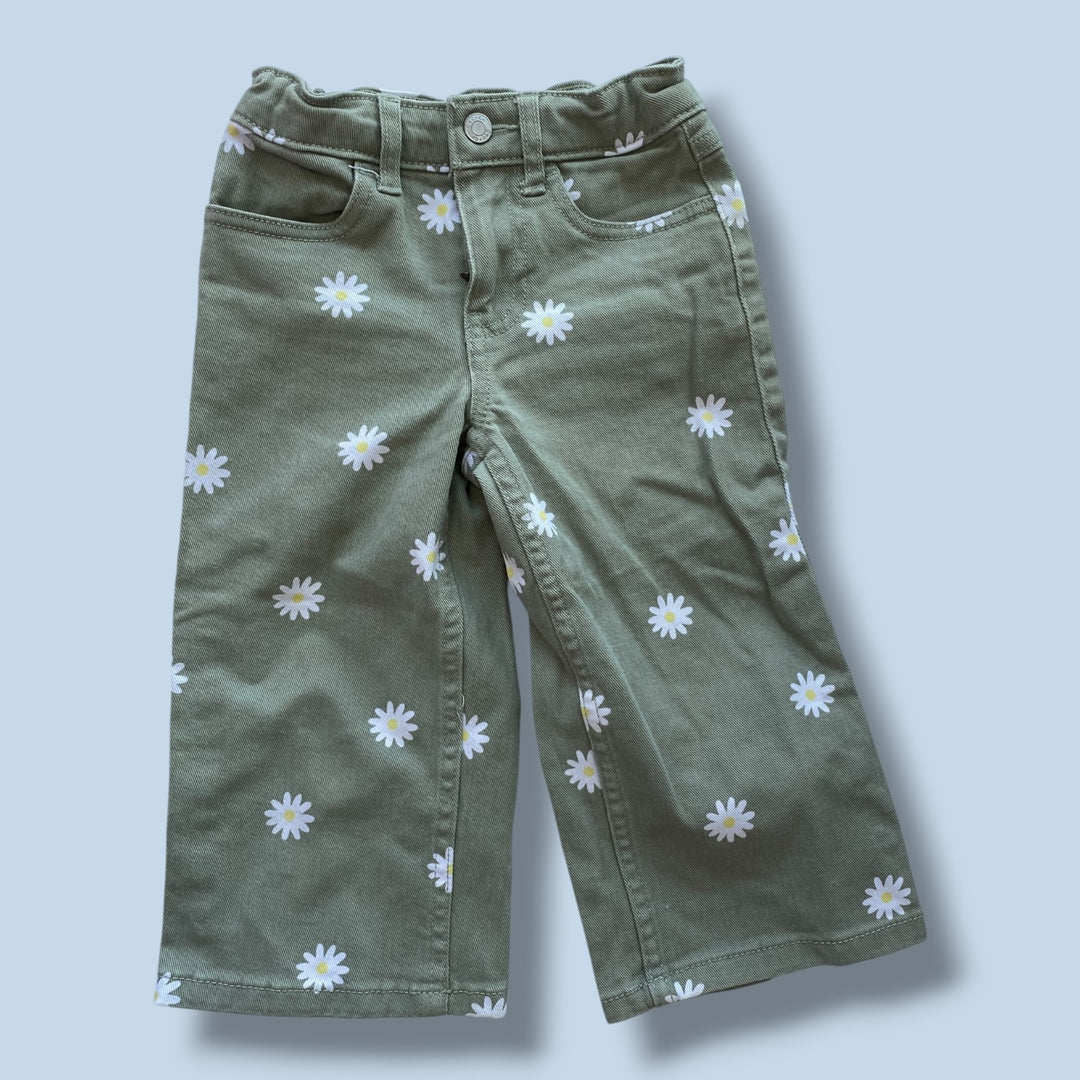 4y George flower pant, green