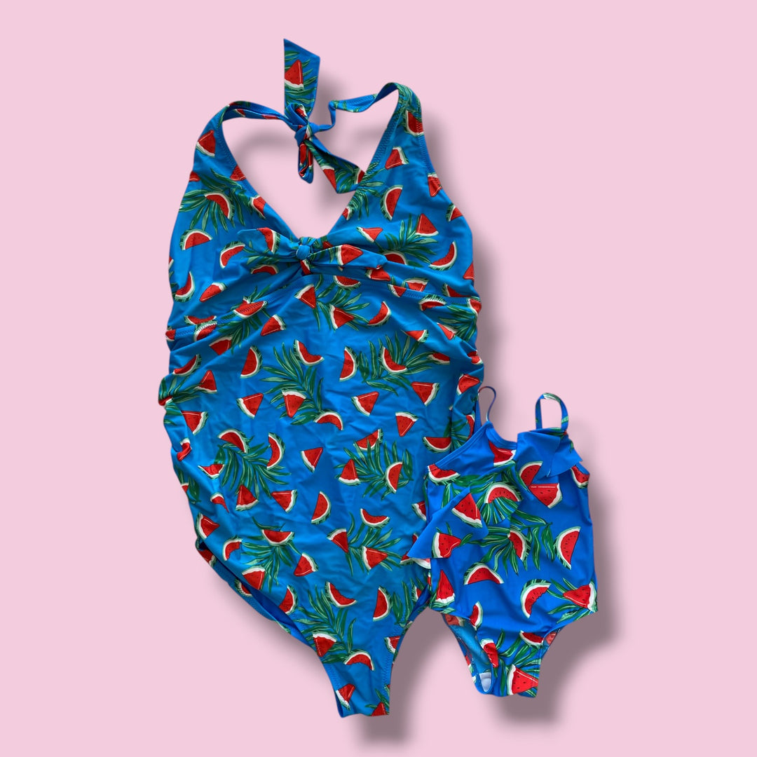 Old Navy matching swim womens large kids 2y, blue